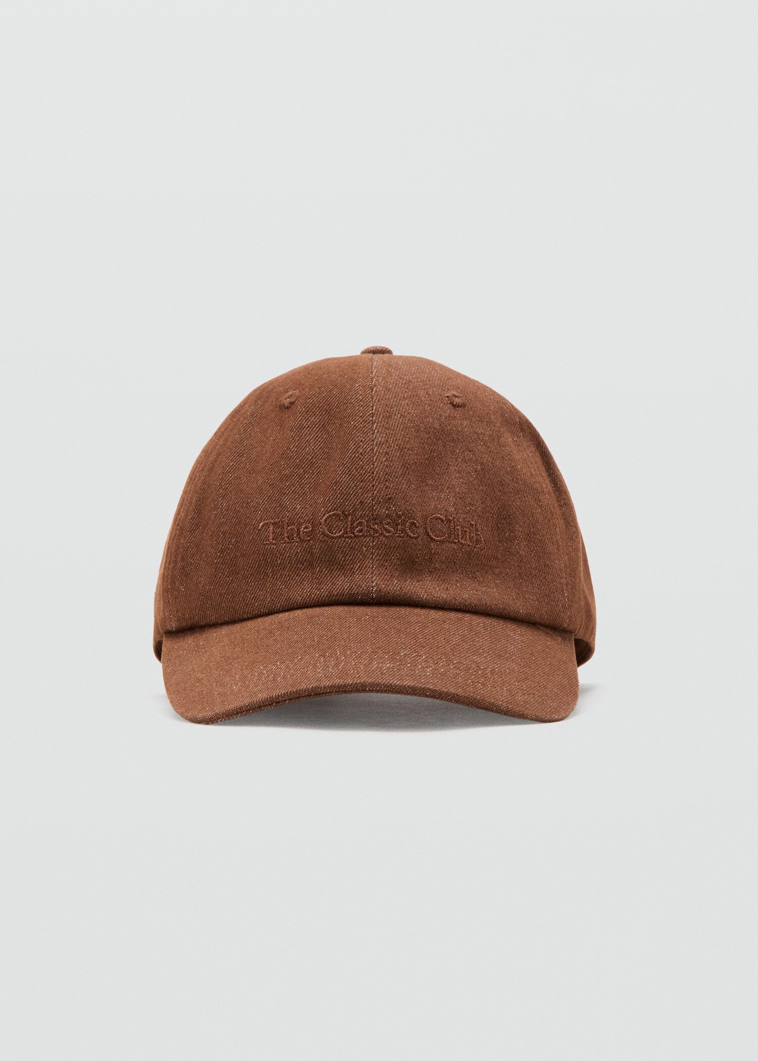 Cotton cap with embroidered slogan - Medium plane