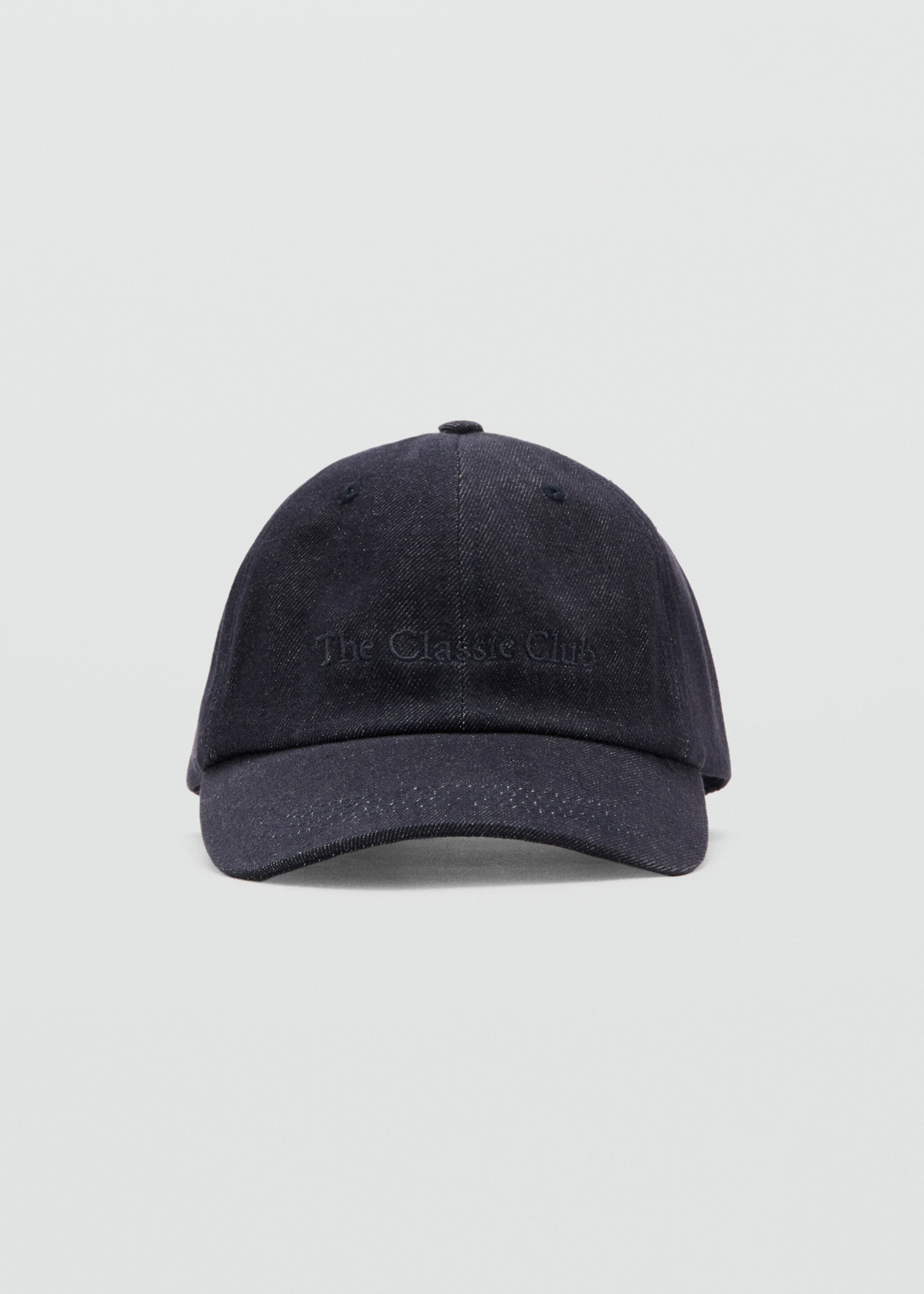 Cotton cap with embroidered slogan - Medium plane