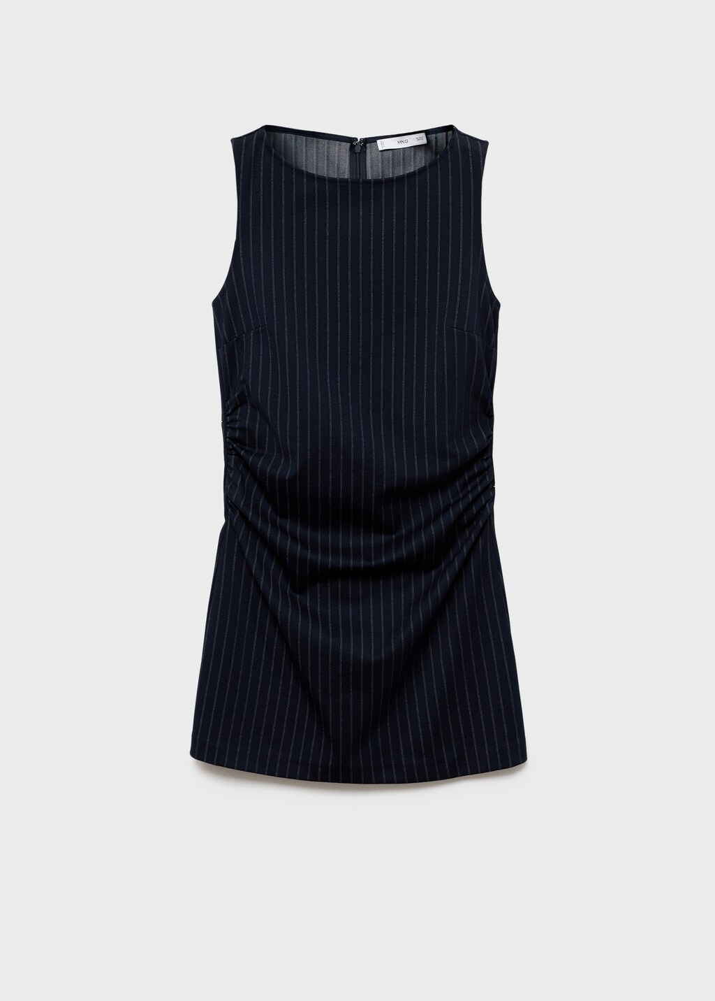 Boat-neck pinstripe dress - image 4