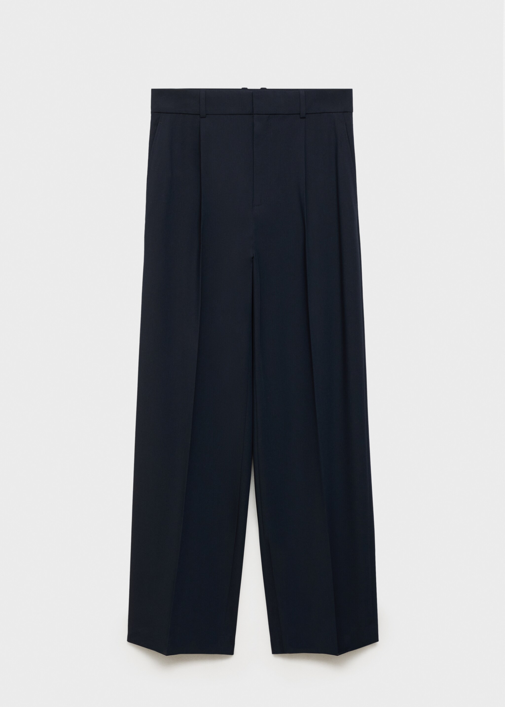 Low-rise wide-leg trousers - Article without model, Navy. Ref: 17094096-00.