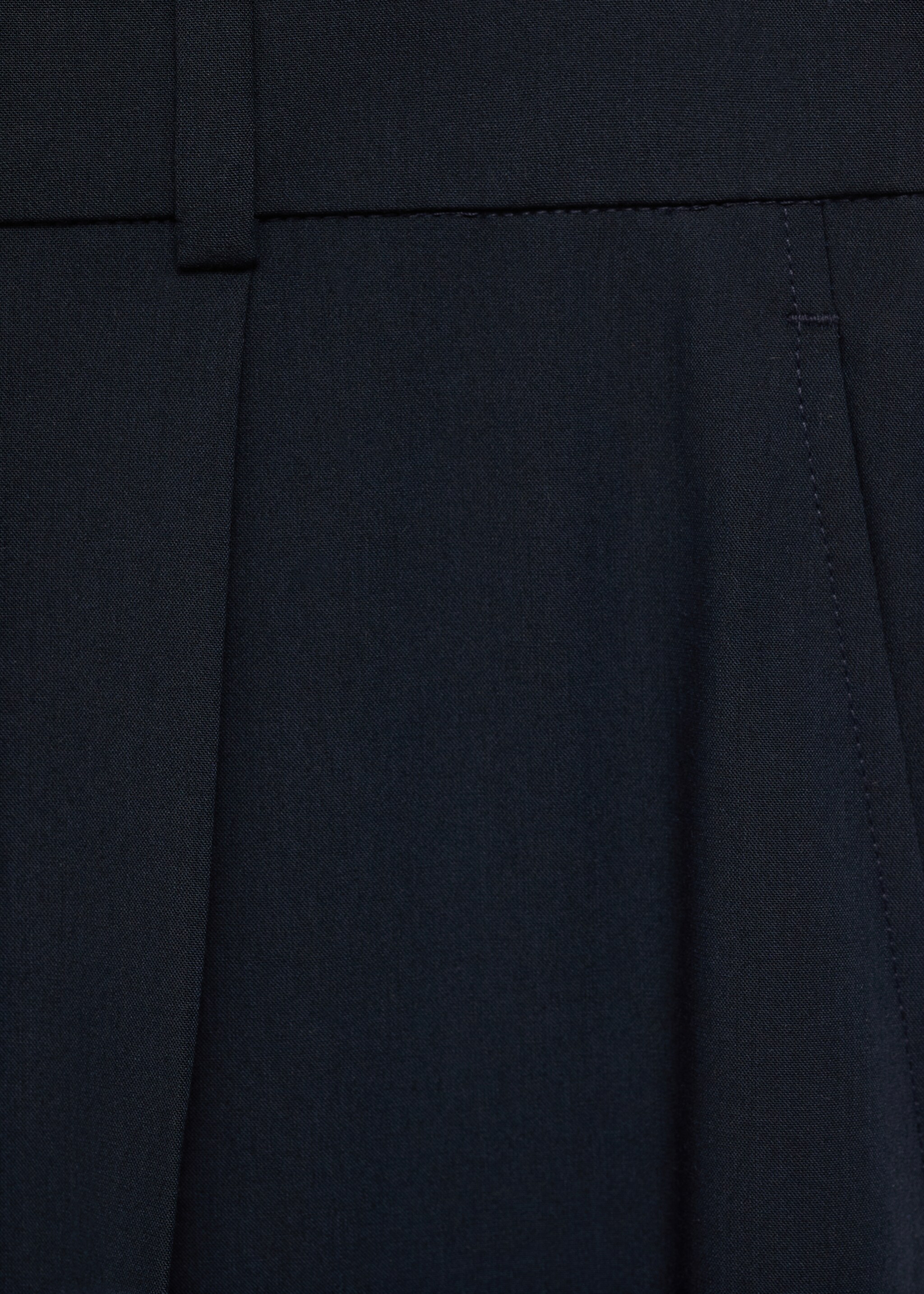 Low-rise wide-leg trousers - Details of the article 0, Navy. Ref: 17094096-00.