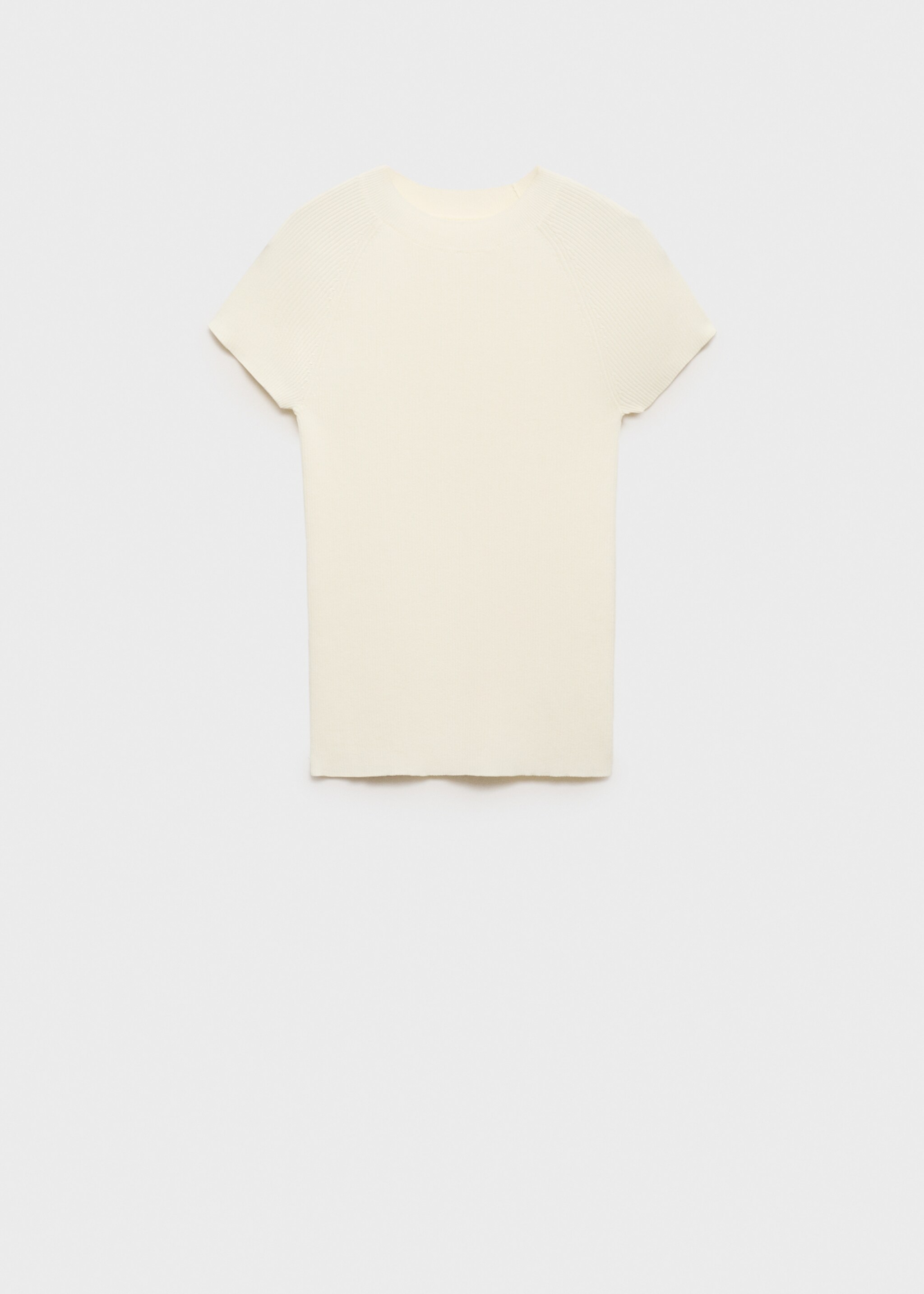 Ribbed knit short-sleeve jumper - Article without model