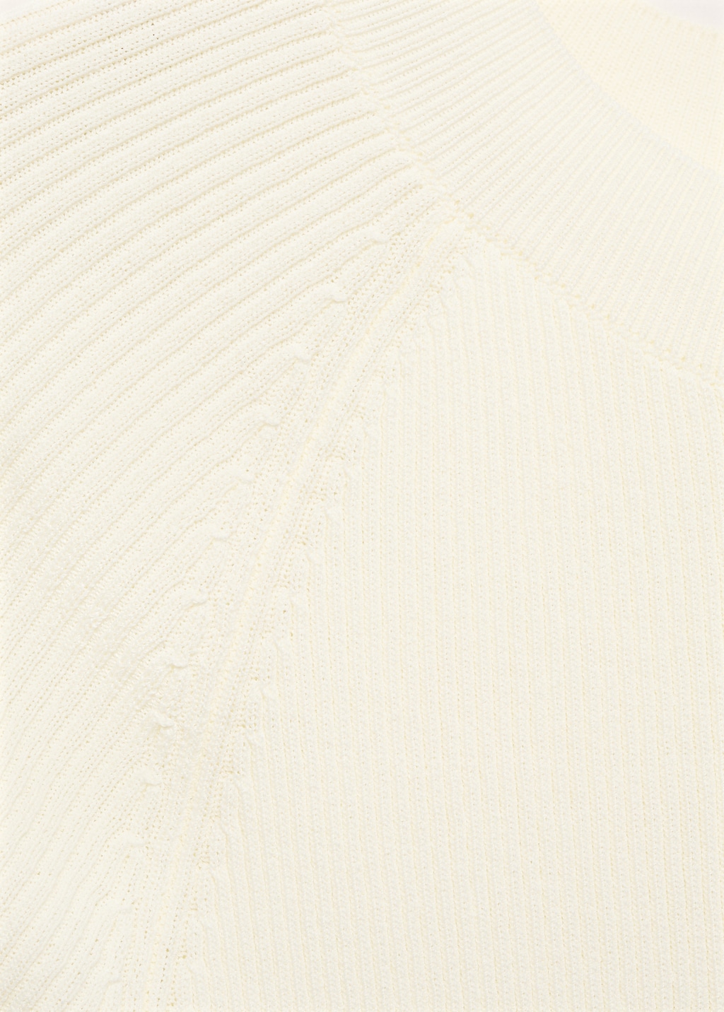 Ribbed-knit short-sleeved sweater