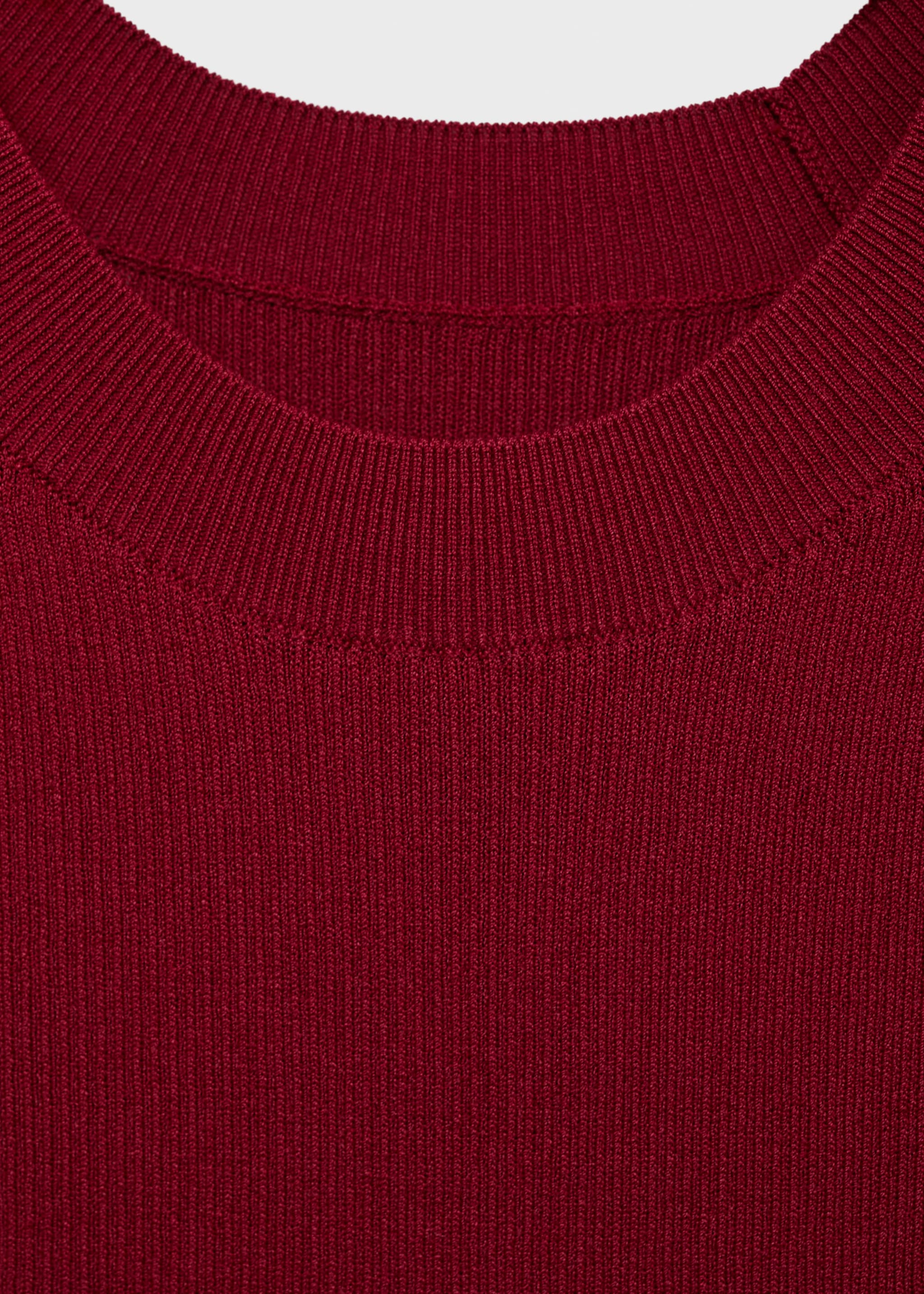 Ribbed knit short-sleeve jumper - Details of the article 0