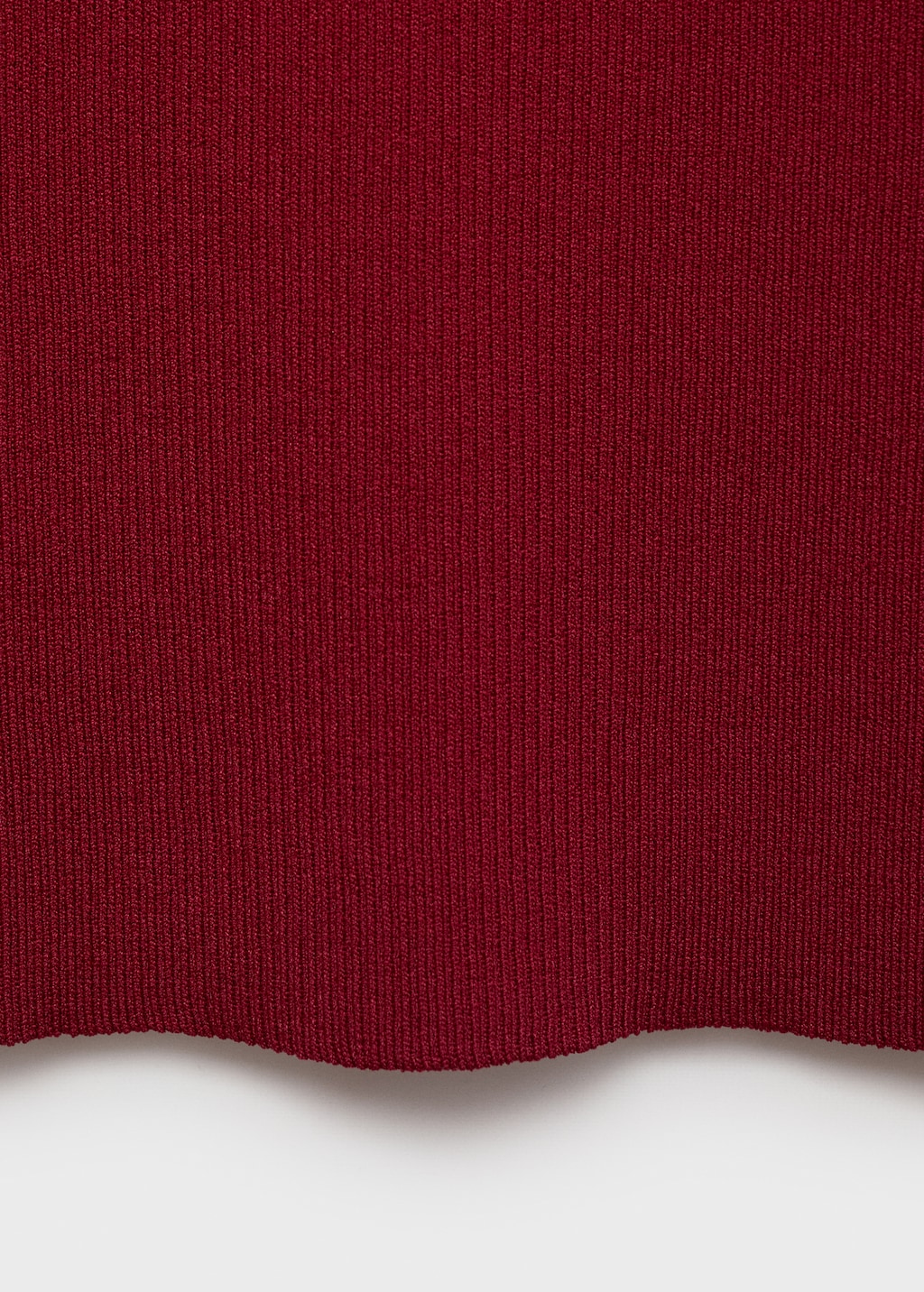 Mango Ribbed-knit short-sleeved sweater