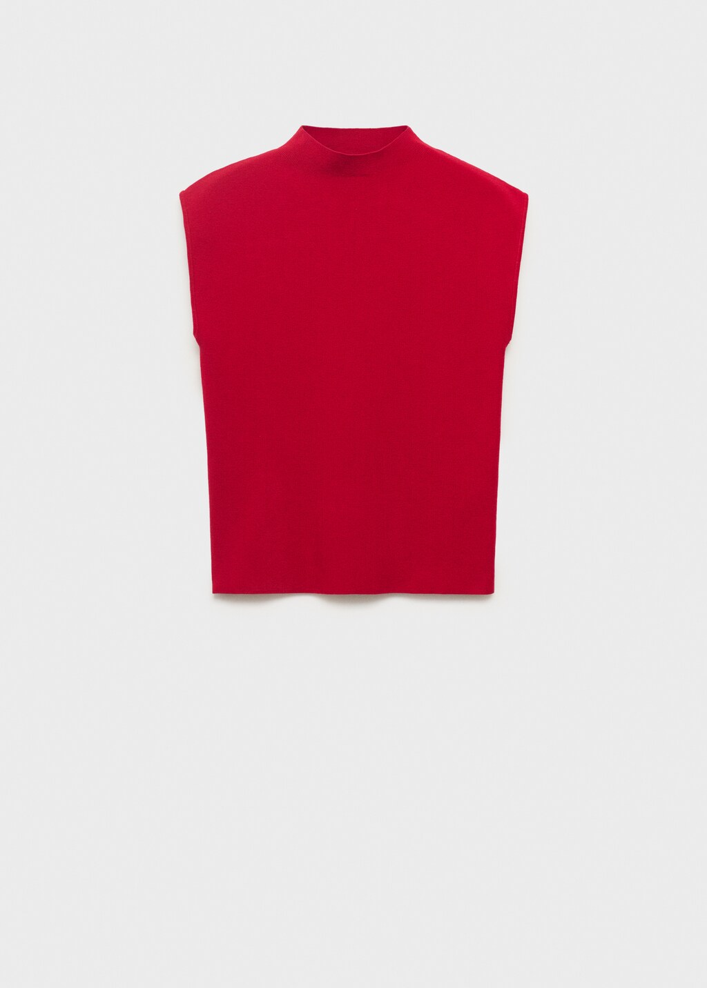 Mango Perkins-neck knitted top