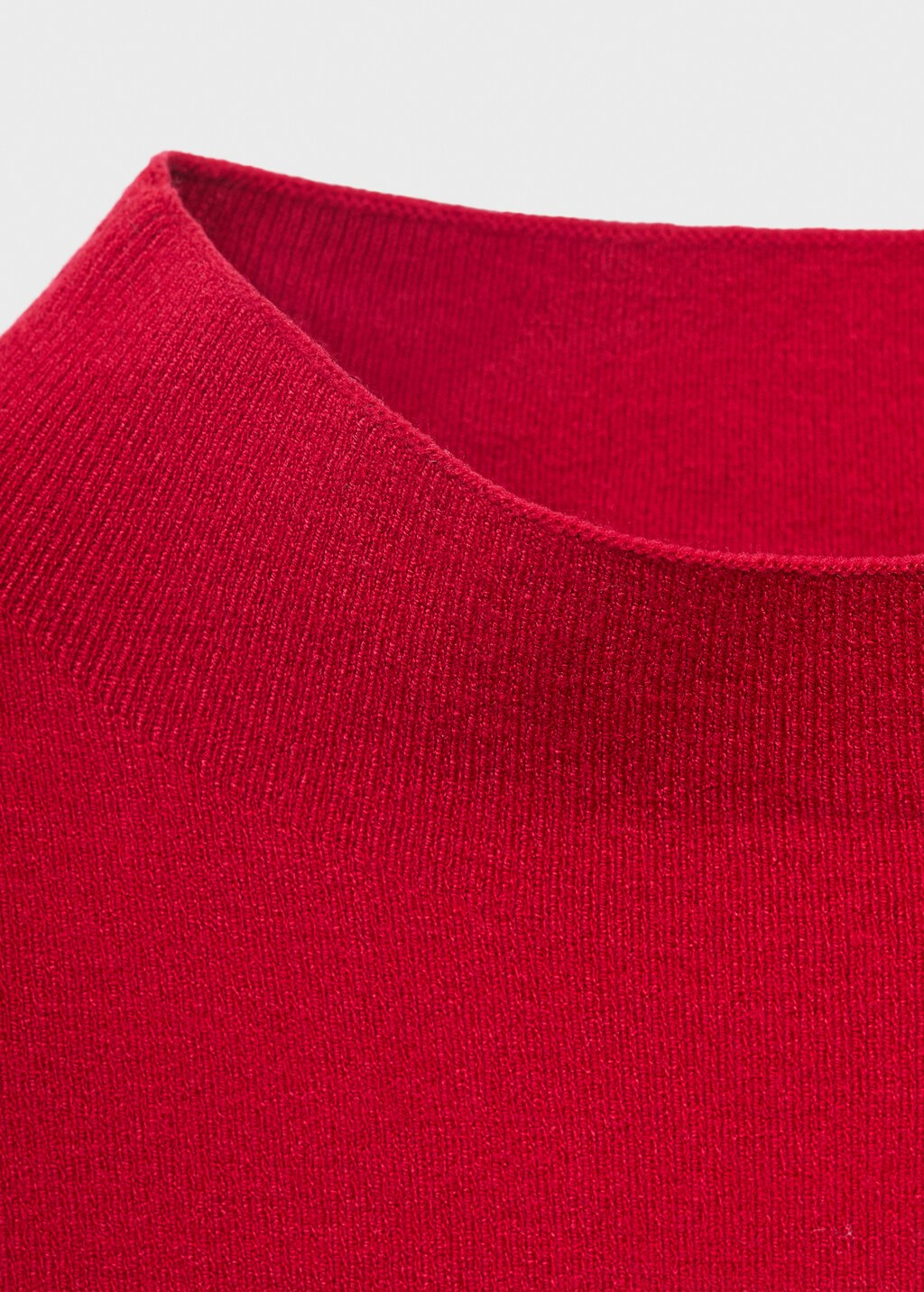Mango Perkins-neck knitted top