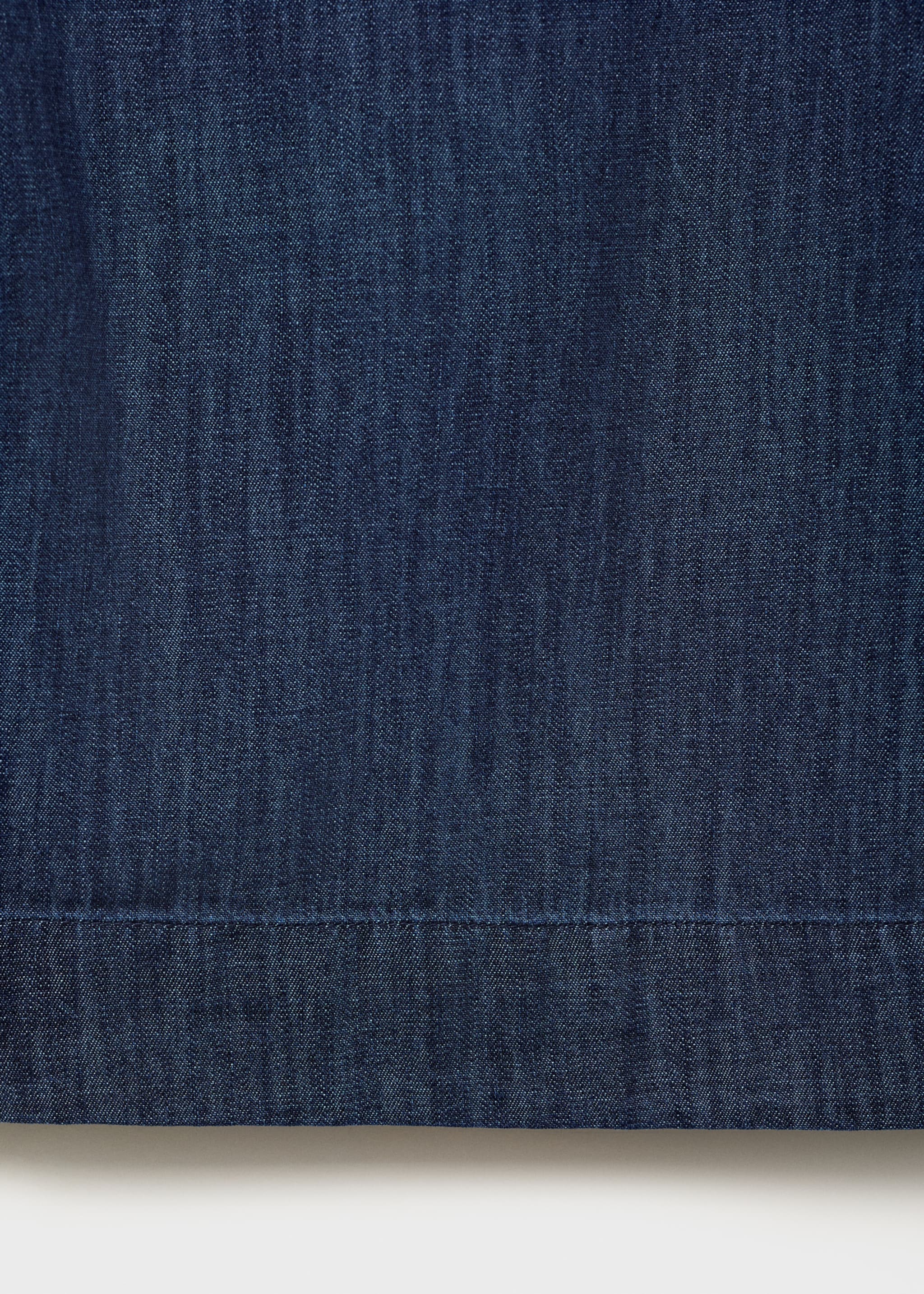 Denim crop top - Details of the article 8, Open Blue. Ref: 17094101-00.