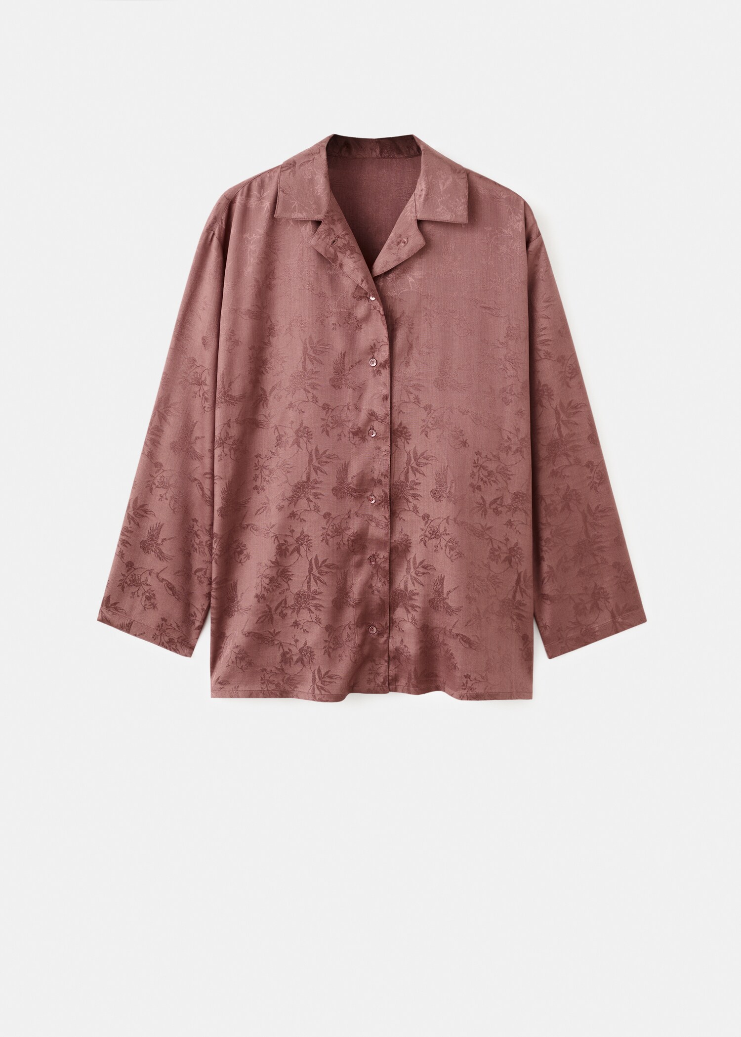 Camisa pijama jacquard satén - Artículo sin modelo
