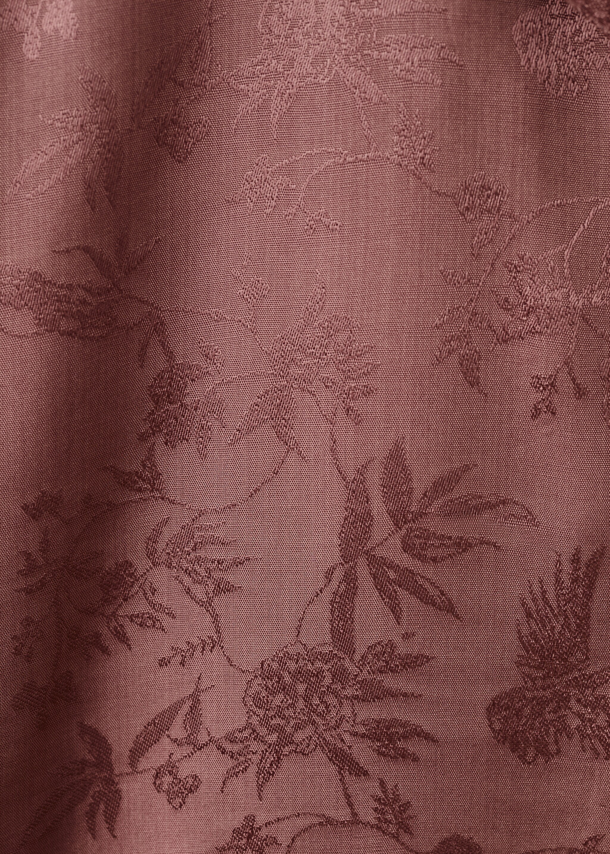 Camisa pijama jacquard satén - Detalle del artículo 0, Marrón. Ref: 17094106-00.