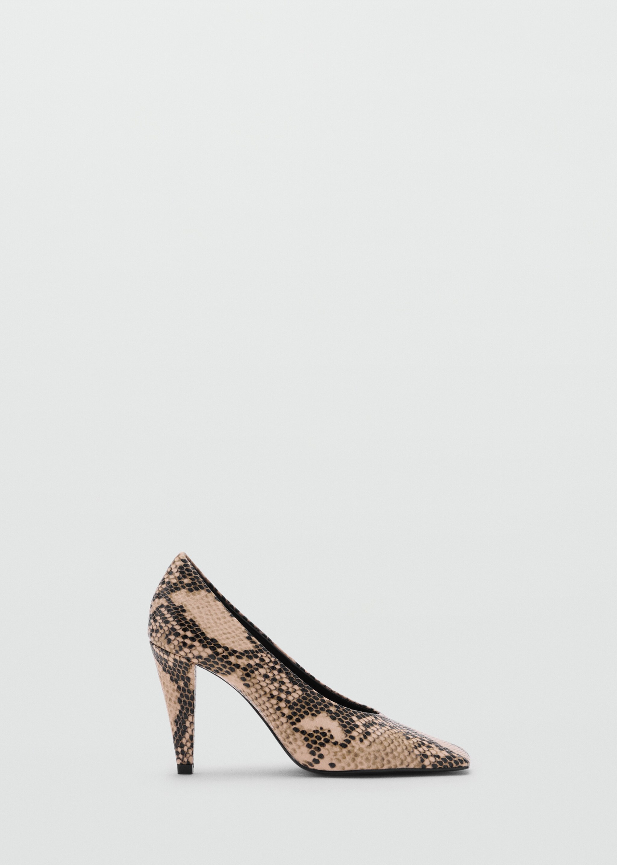 Snakeskin print heeled shoes - Article without model, Beige. Ref: 17094108-00.
