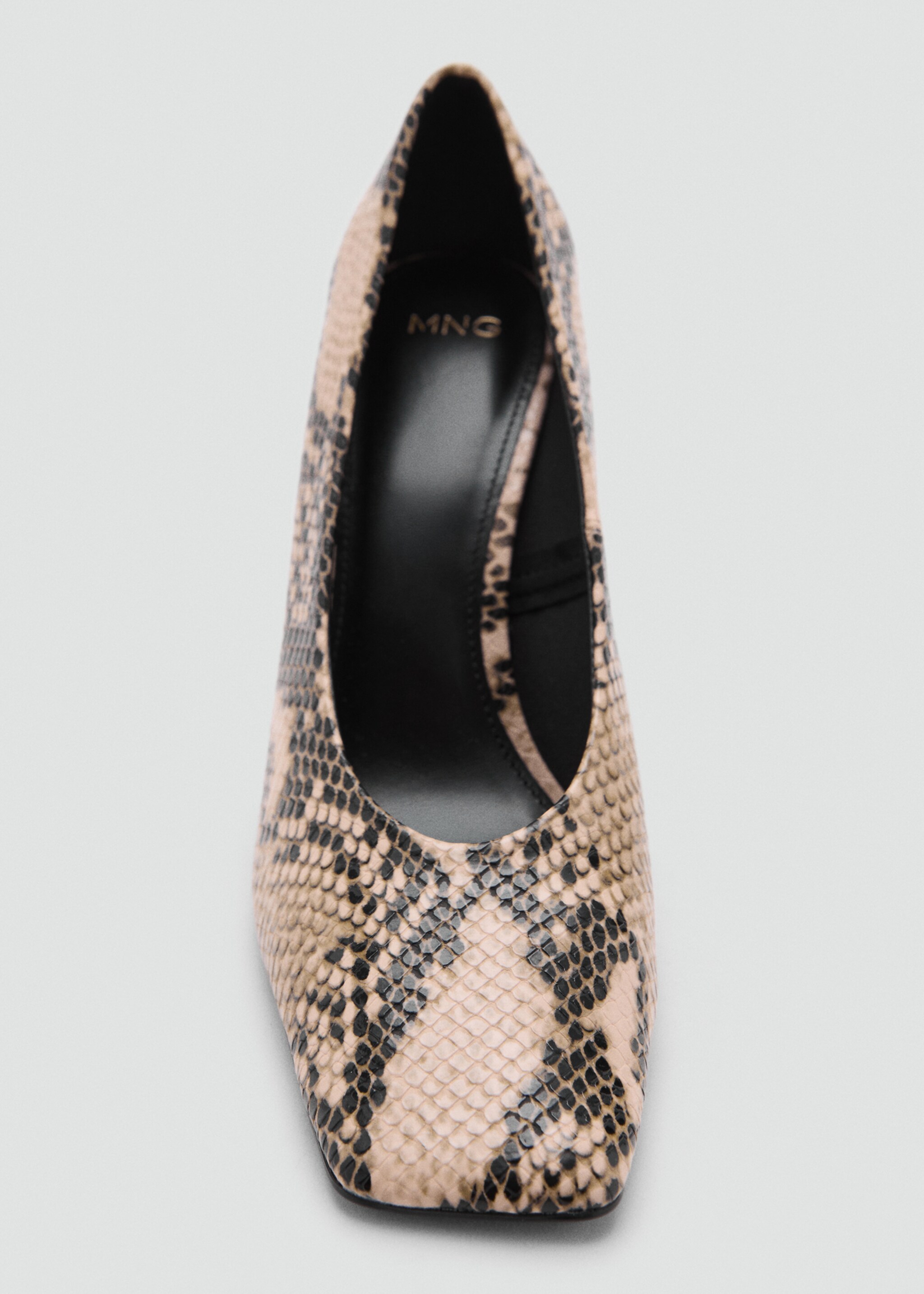 Snakeskin print heeled shoes - Details of the article 3, Beige. Ref: 17094108-00.
