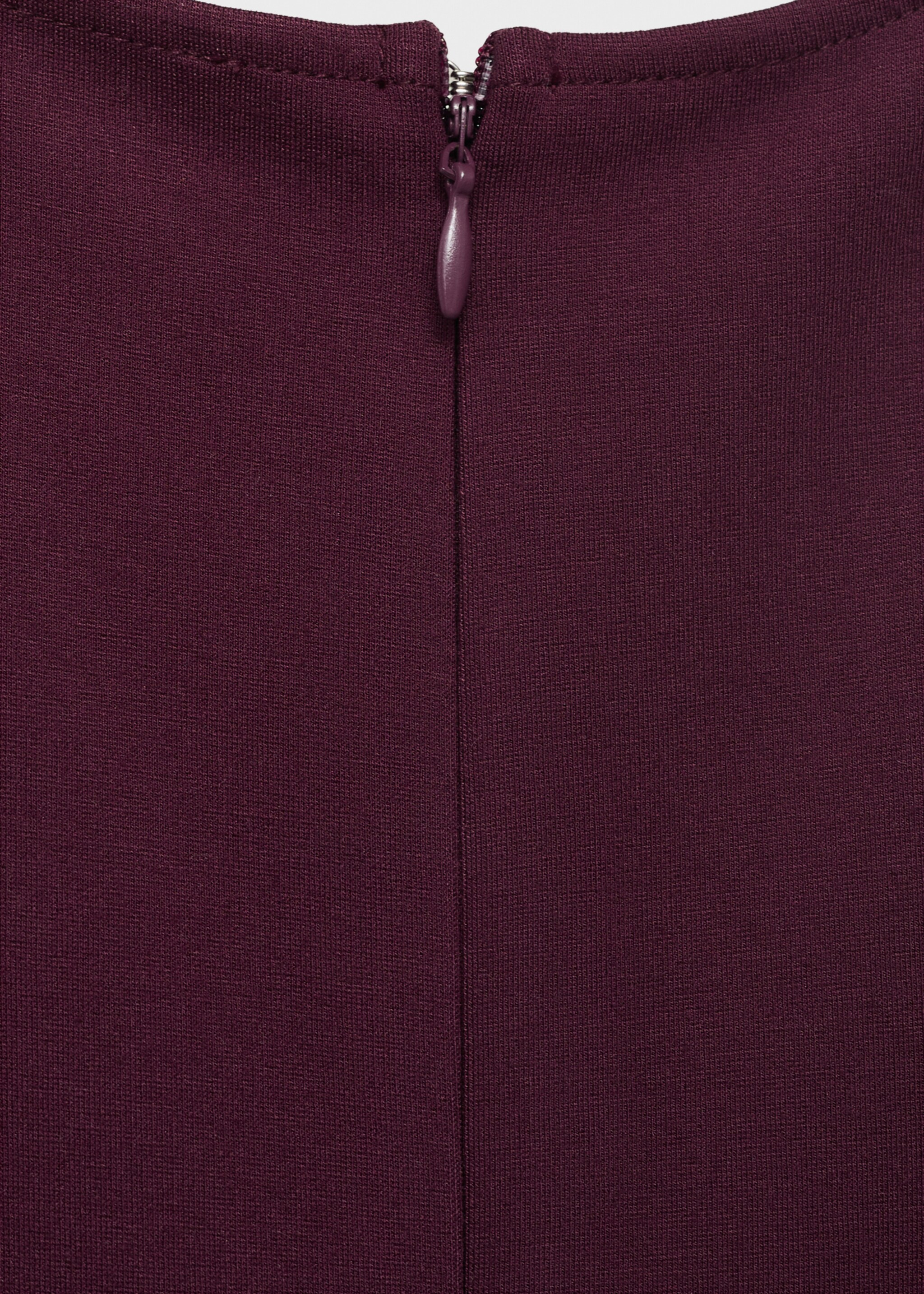 Vestido largo evasé - Detalle del artículo 8, Burdeos. Ref: 17094110-00.