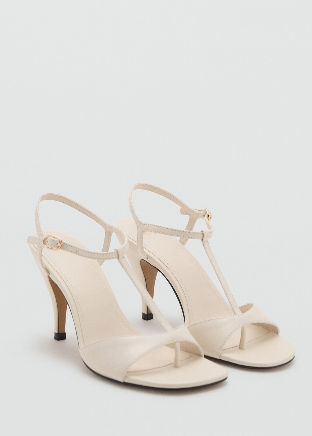 Heeled leather sandals with straps - image 3