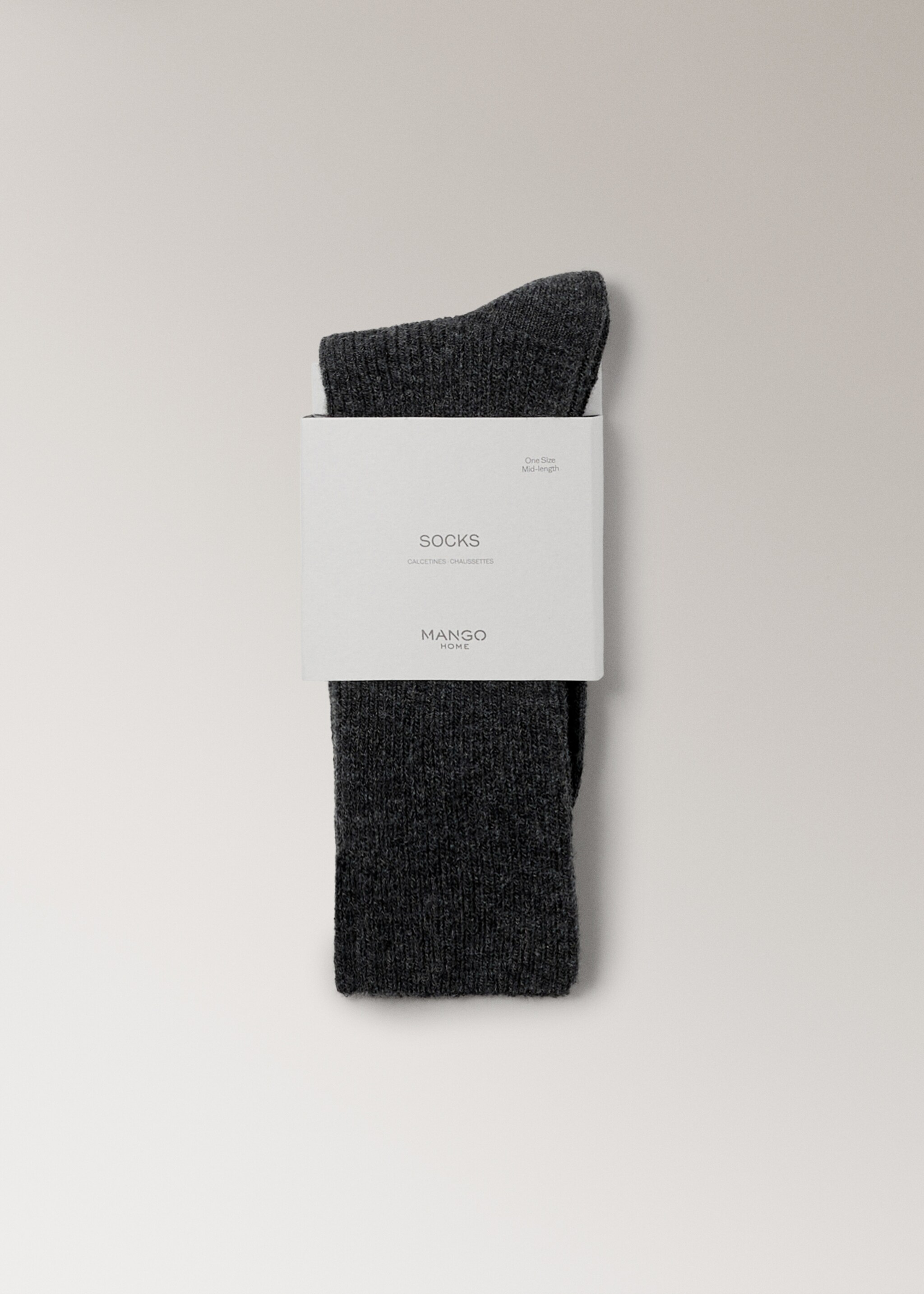 Socks canale - Details of the article 0, Charcoal. Ref: 17094112-00.
