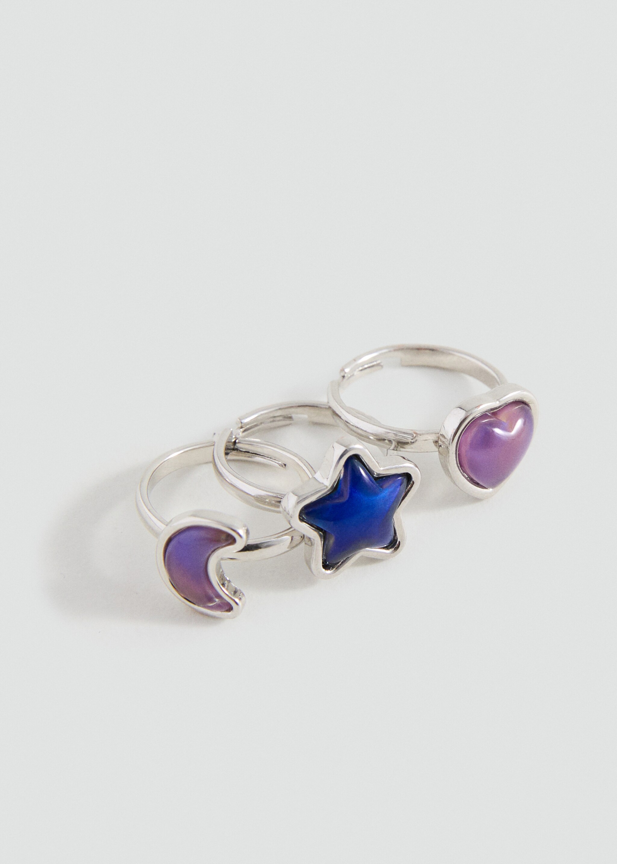 Pack of 3 combined rings - Details of the article 1, Silver. Ref: 17094115-00.