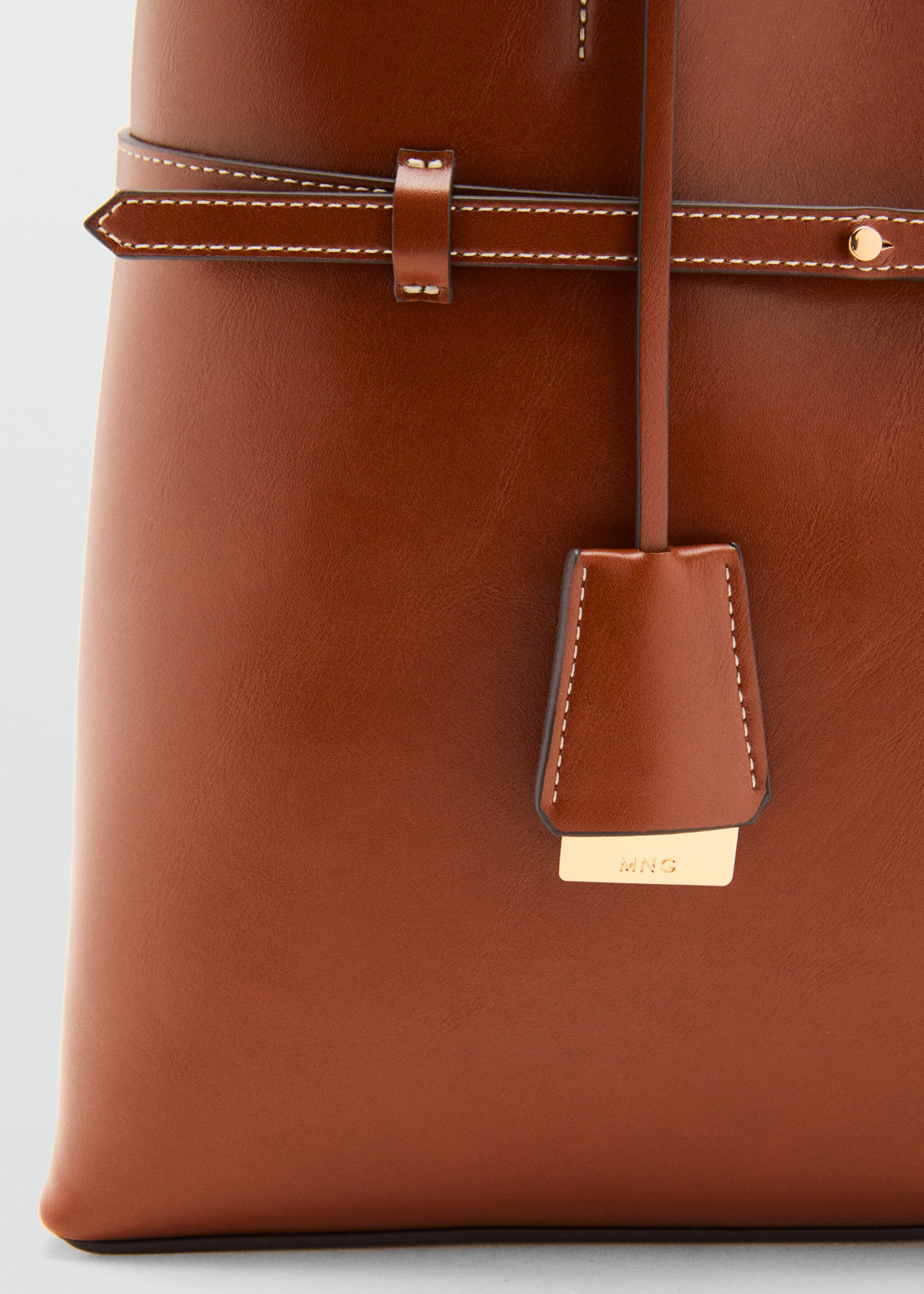 Bossa shopper charm - Detall de l'article 1, Marró mitjà. Ref: 17094116-00.