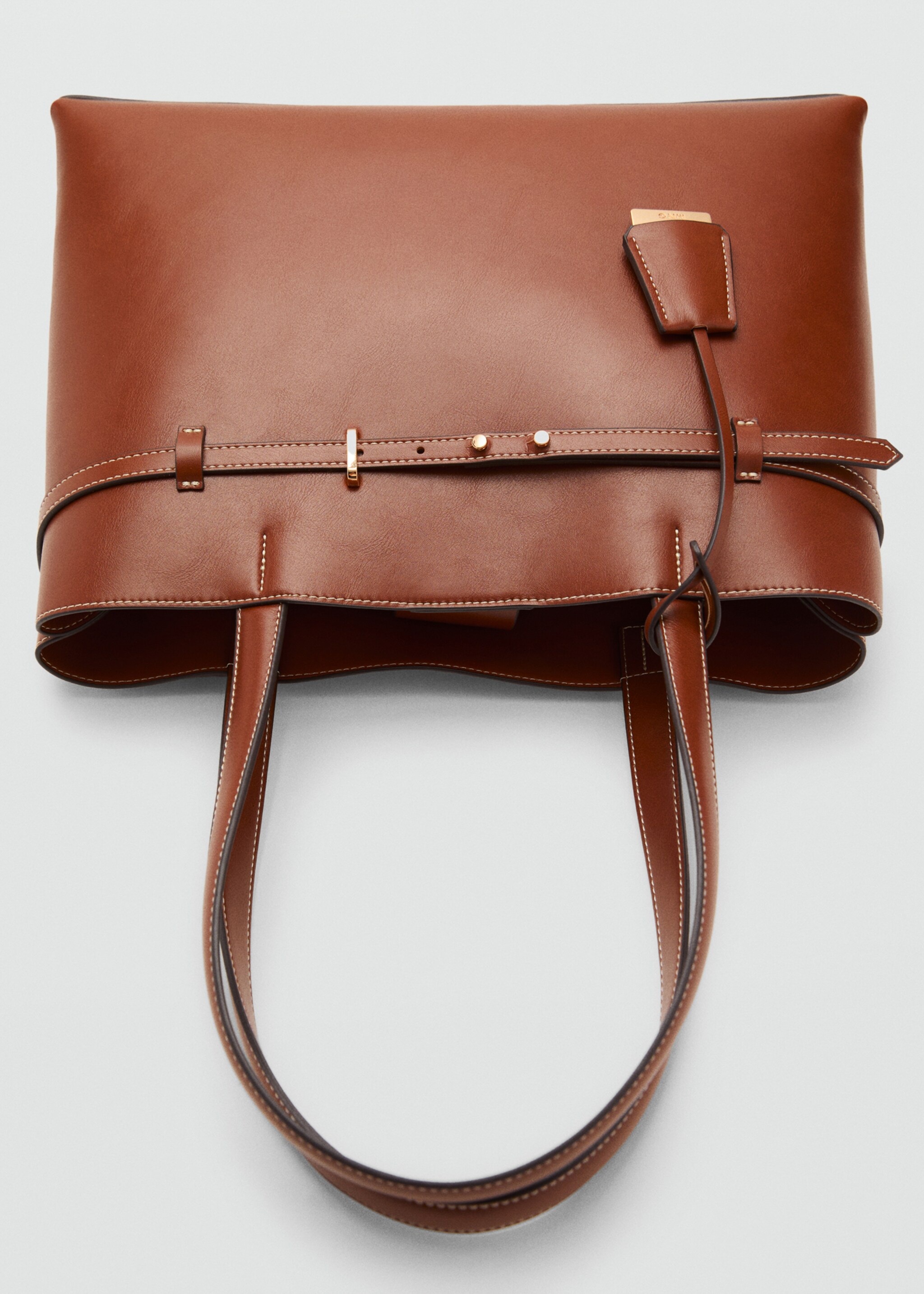 Bossa shopper charm - Detall de l'article 2, Marró mitjà. Ref: 17094116-00.