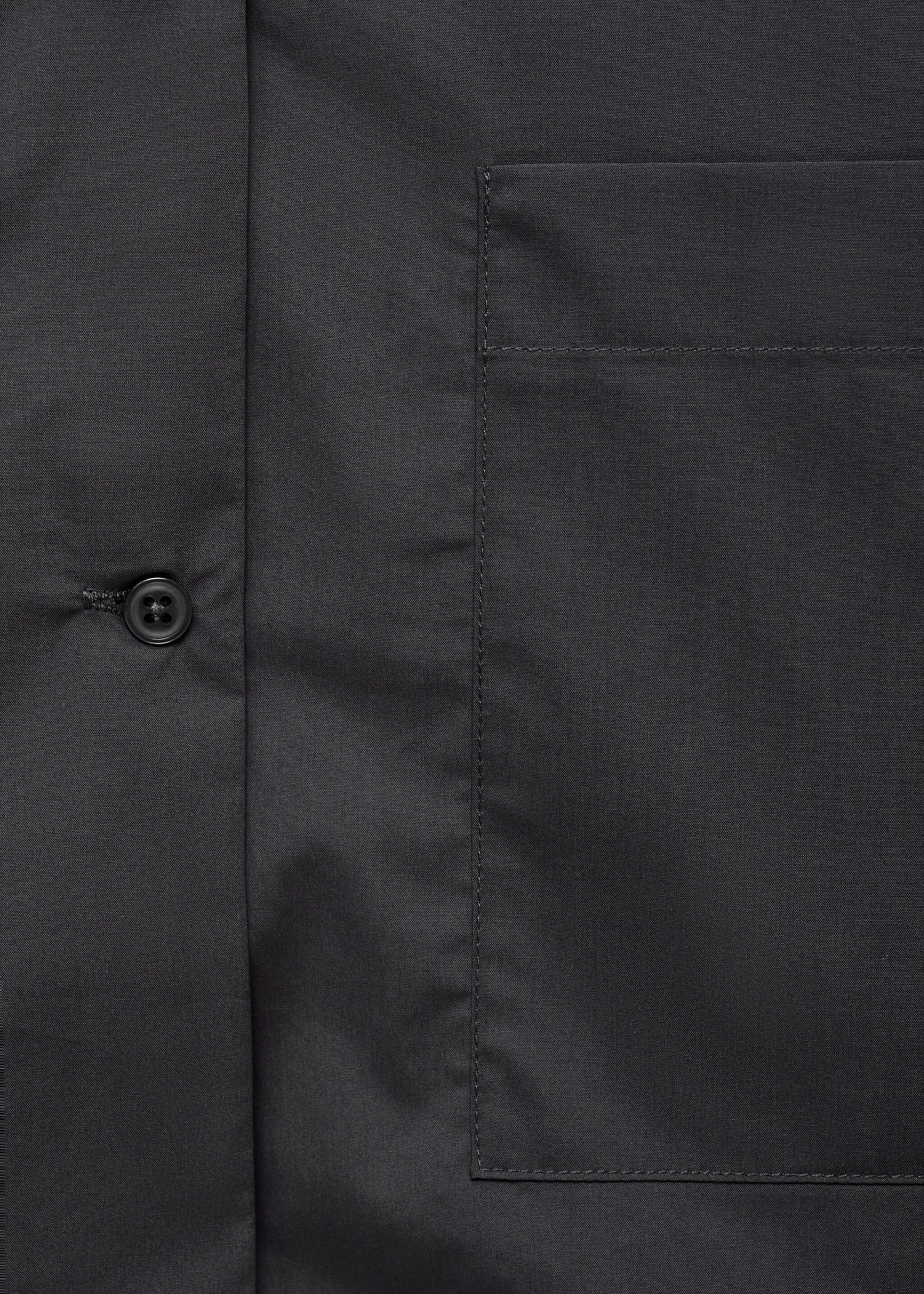 Poplin pyjama shirt - Details of the article 0, Charcoal. Ref: 17094117-00.