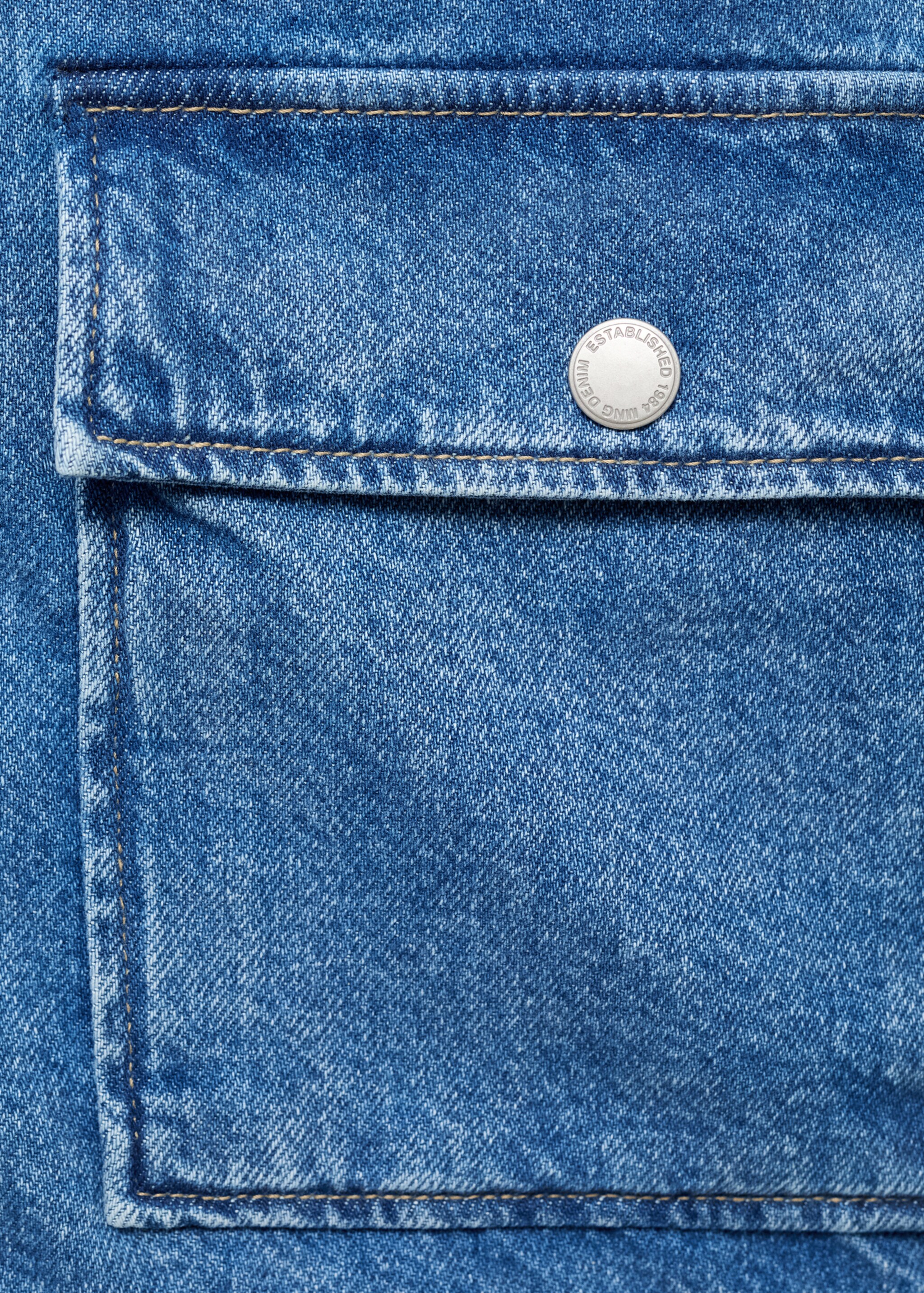 Veste en jean col velours côtelé - Détail de l'article 0, Bleu moyen. Ref: 17094121-00.