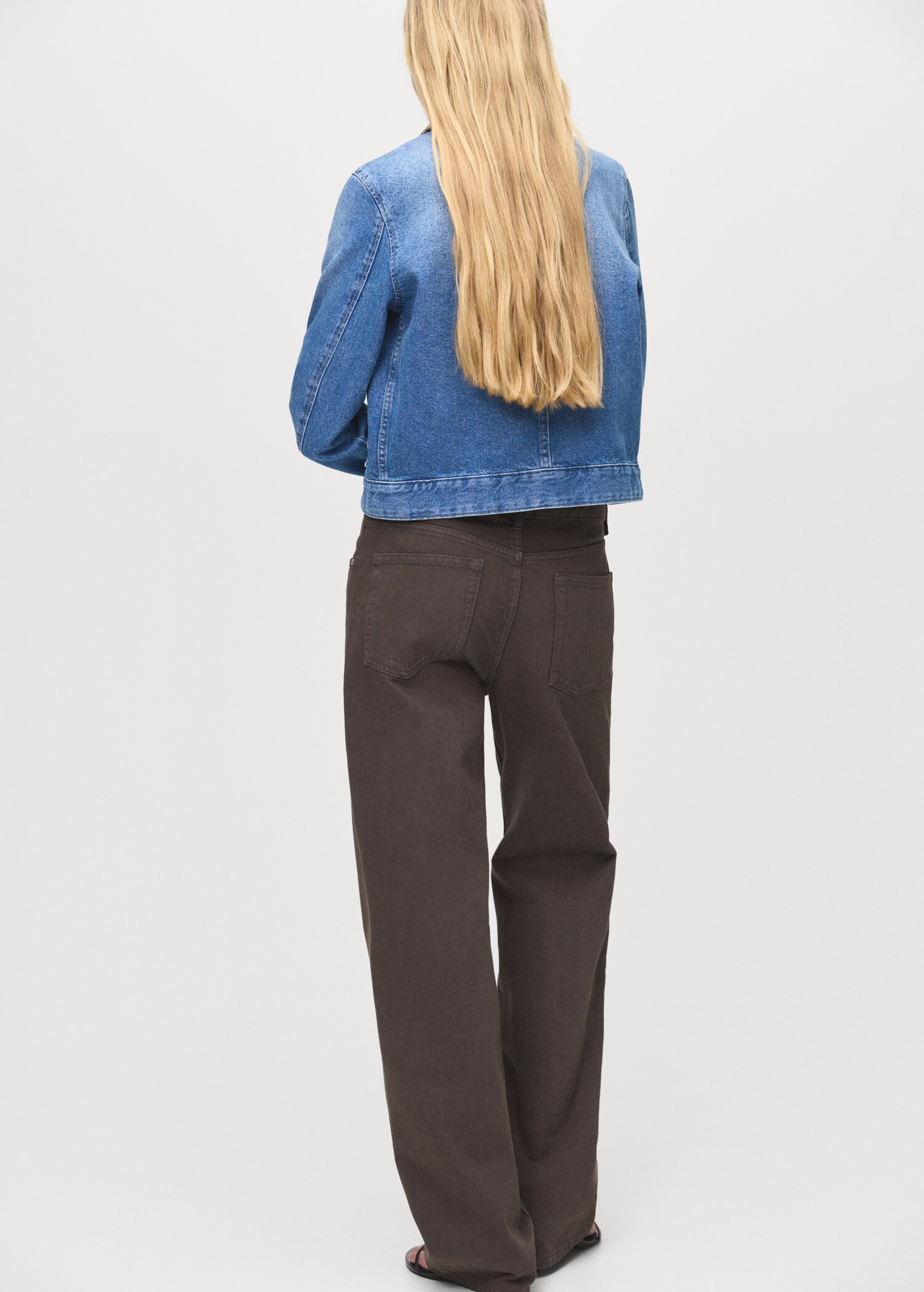 Corduroy collar denim jacket - Women | MANGO USA