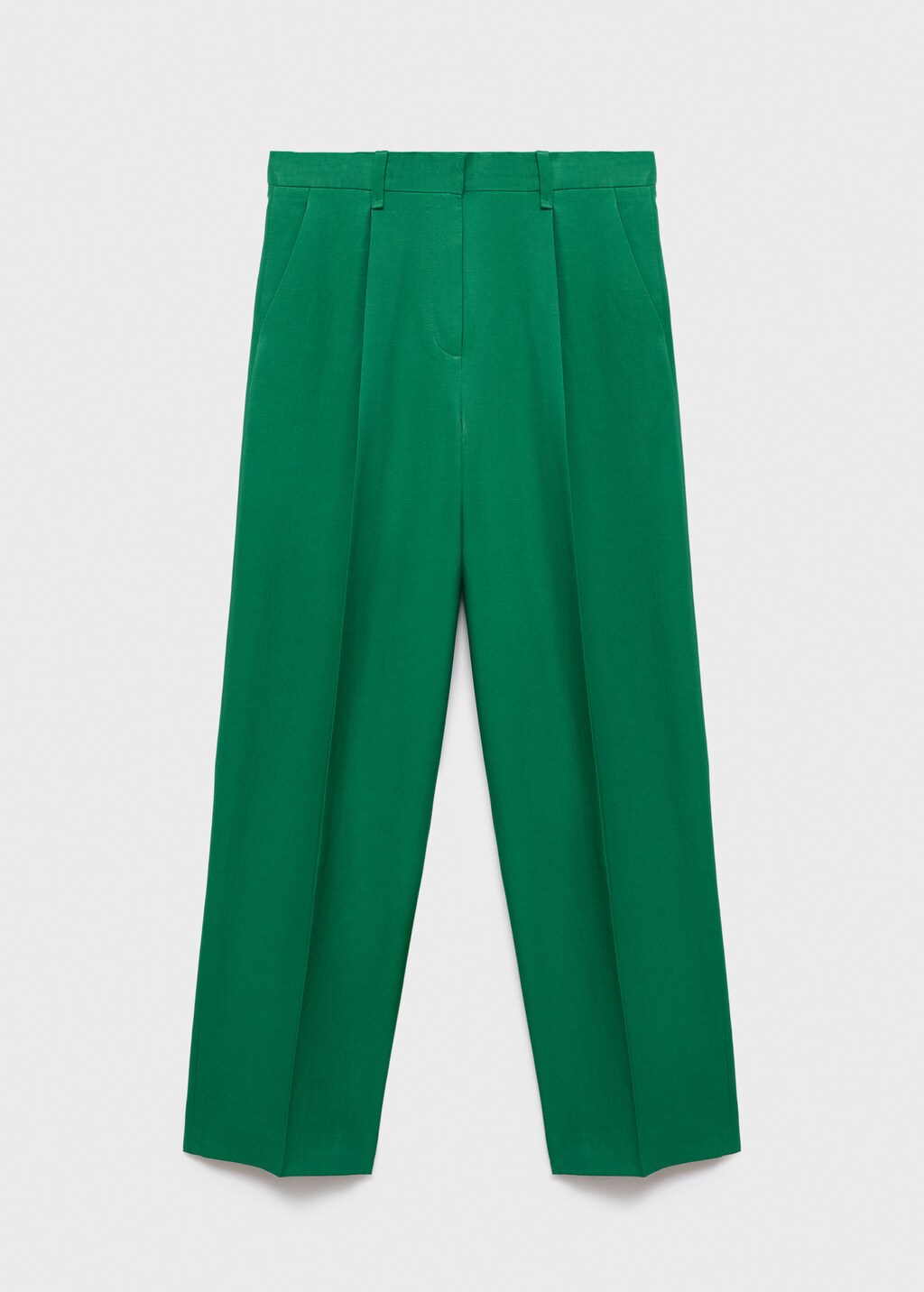 Straight-fit linen-blend suit pants - image 5