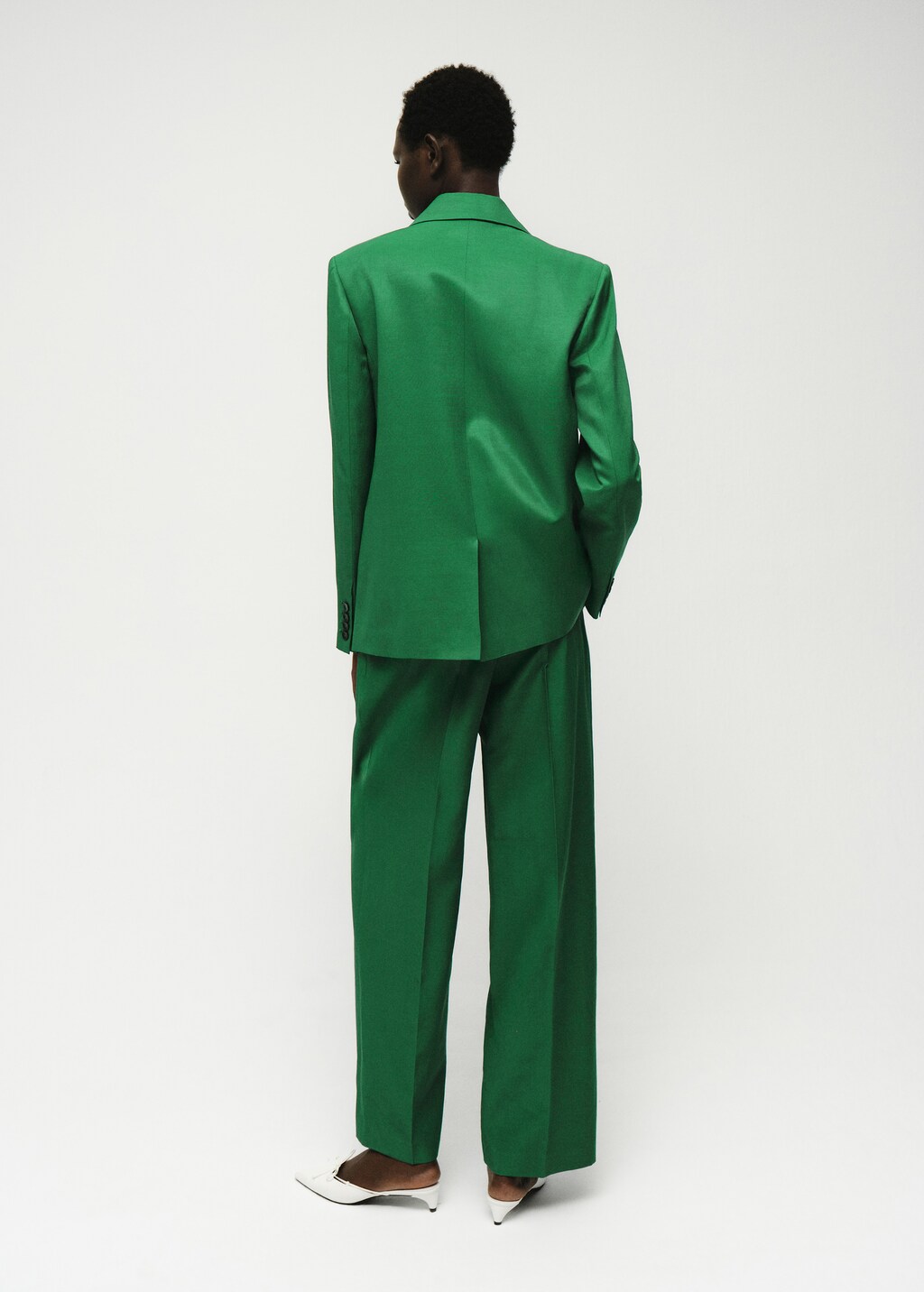 Mango Linen-blend suit blazer