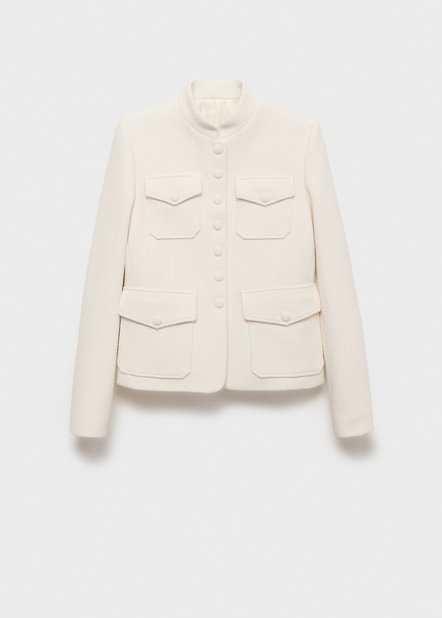 Bouclé-Jacke mit Taschen Damen MANGO Österreich