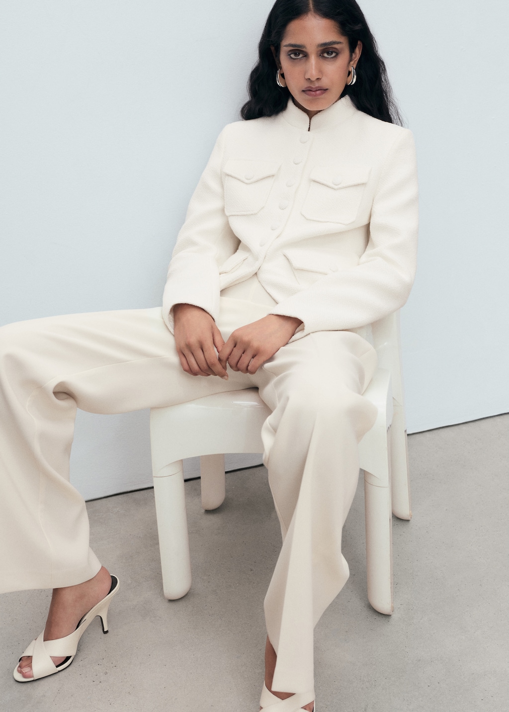 Bouclé jacket with pockets