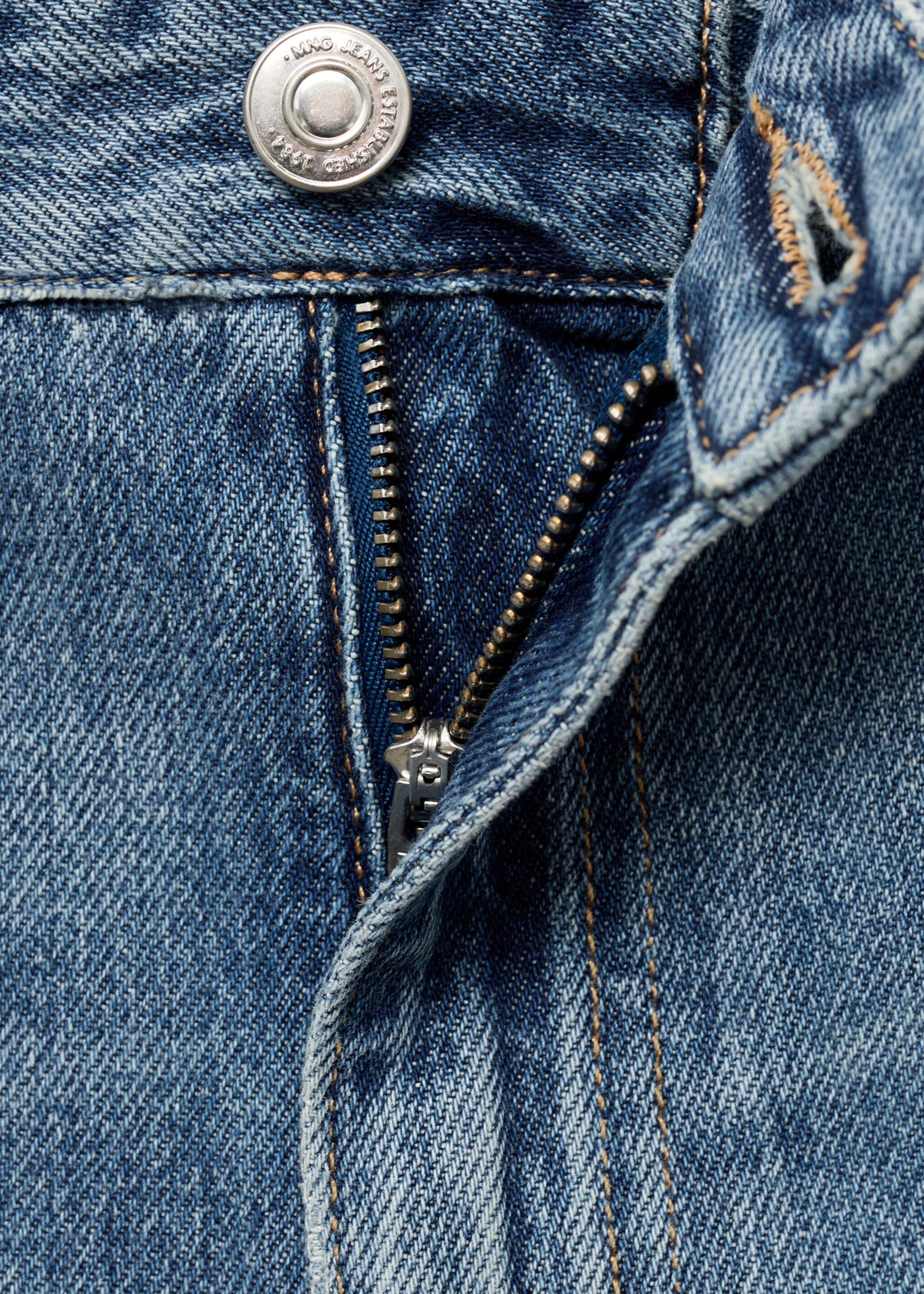 Jupe midi en jean - Détail de l'article 8, Bleu moyen. Ref: 17094138-00.