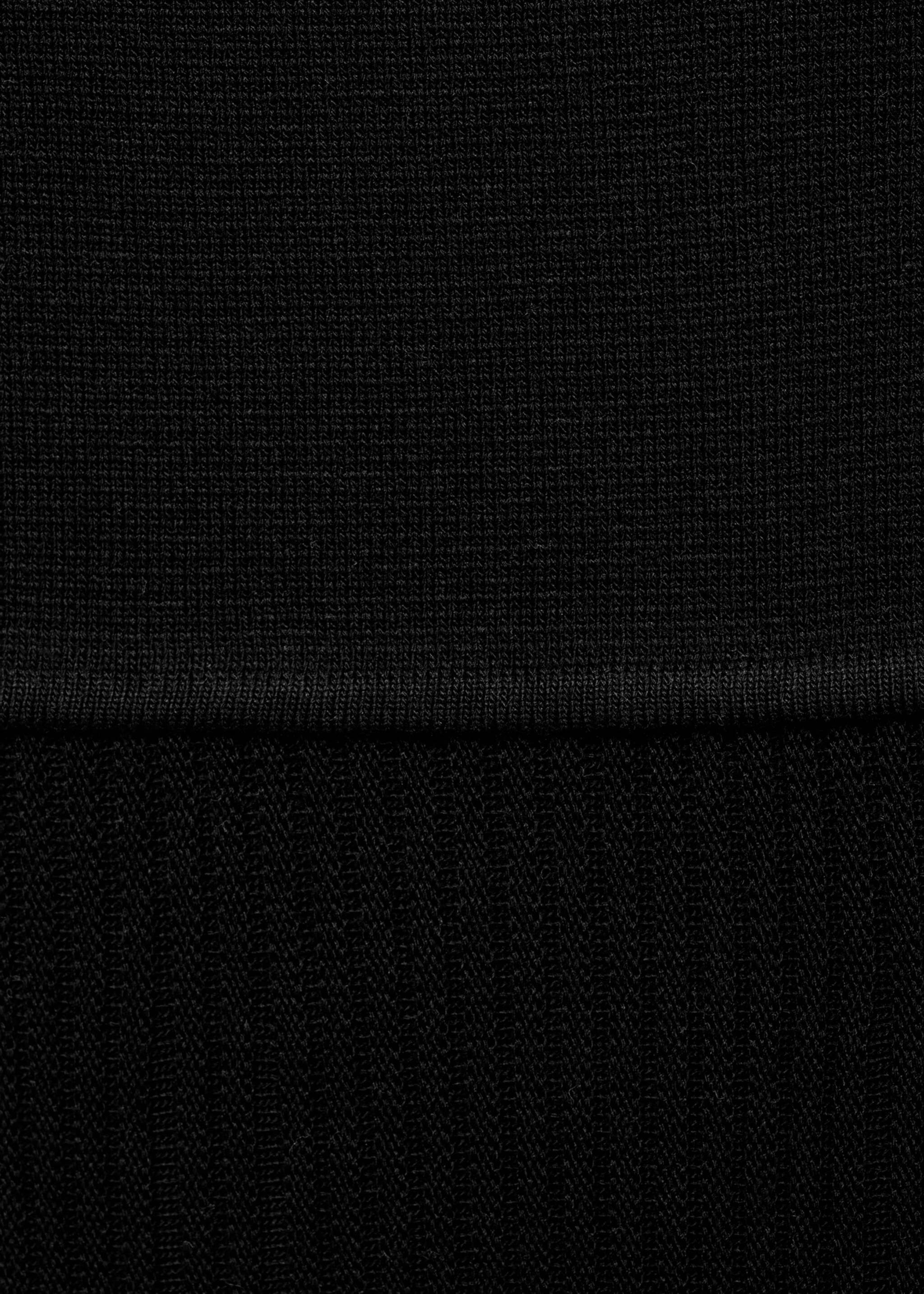 Asymmetrical combined-knit dress - Details of the article 0, Black. Ref: 17094139-00.