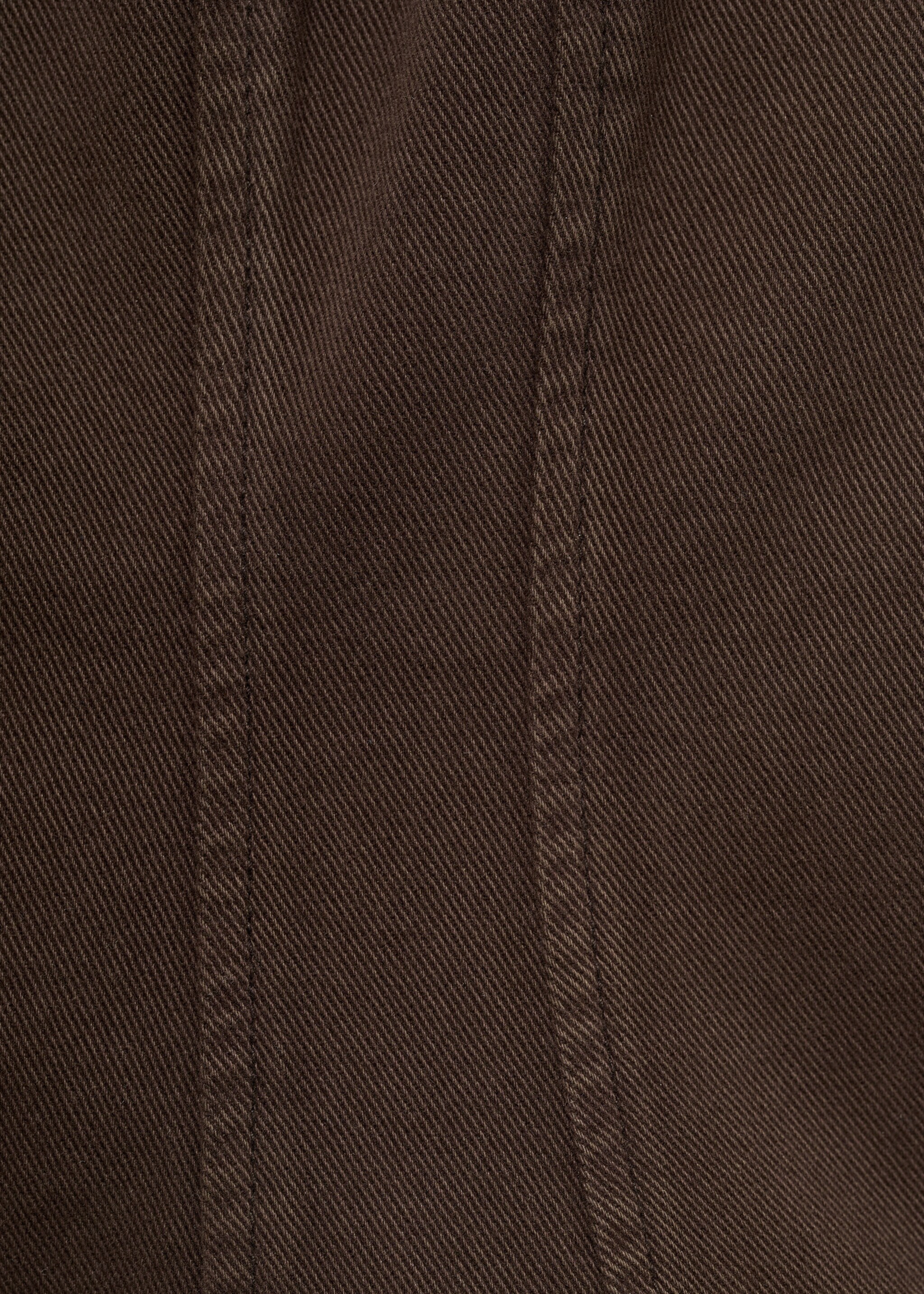 Flared denim top - Details of the article 8, Chocolate. Ref: 17094140-00.