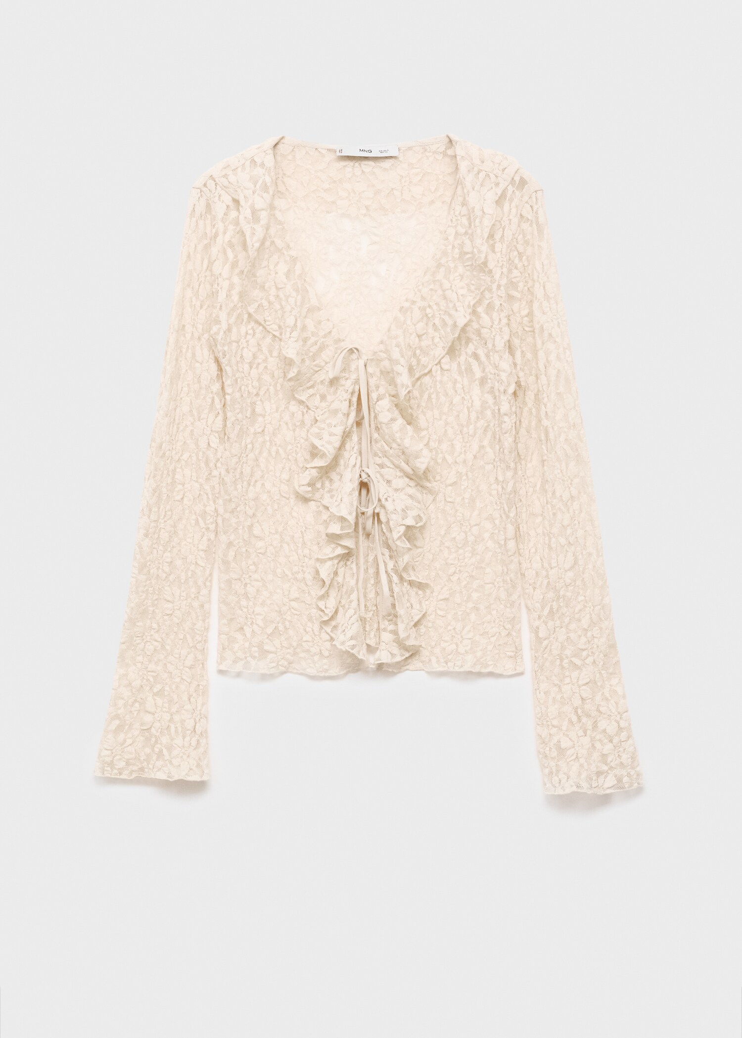 Lace blouse with ruffles - Article without model