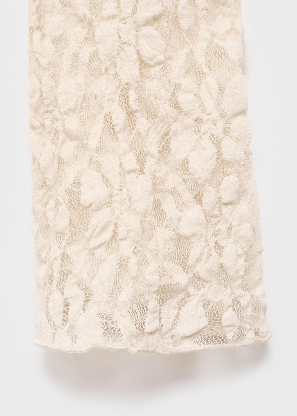 Lace blouse with ruffles