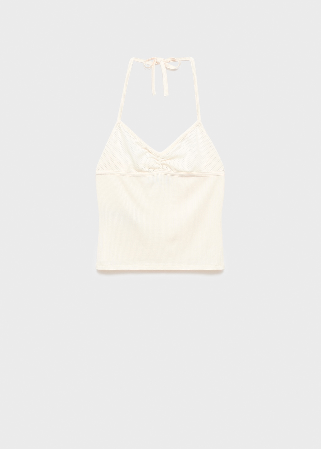 Top with perforated neckline