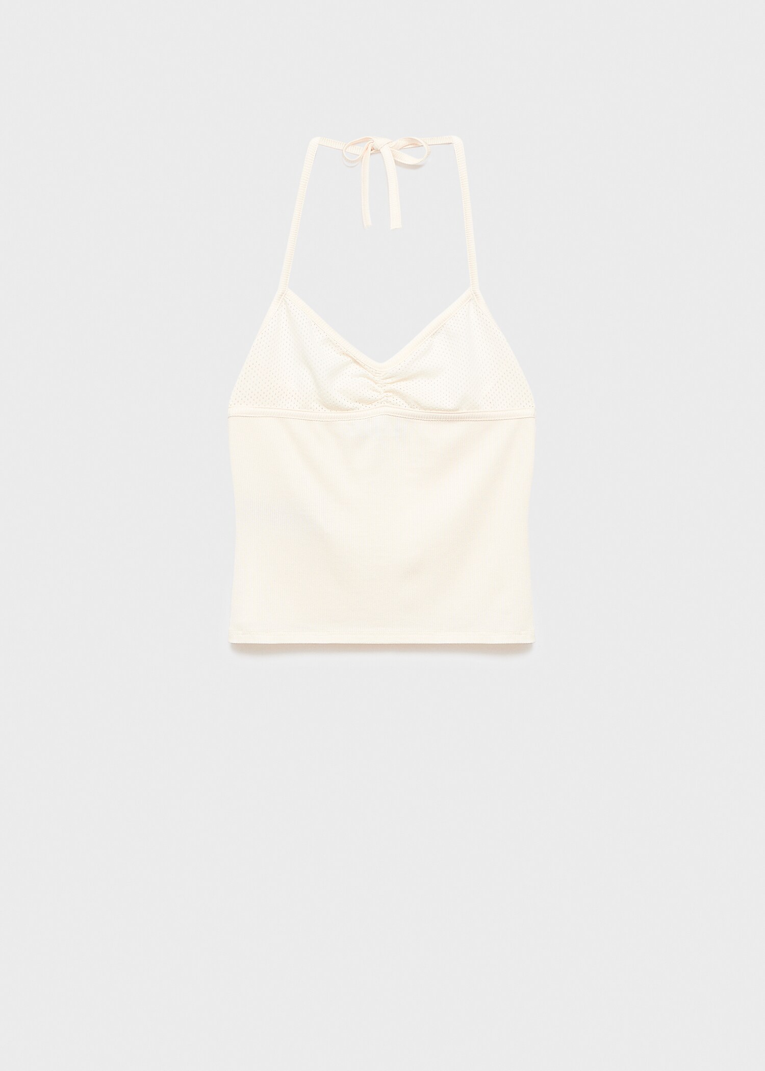 Perforated neckline top - Article without model