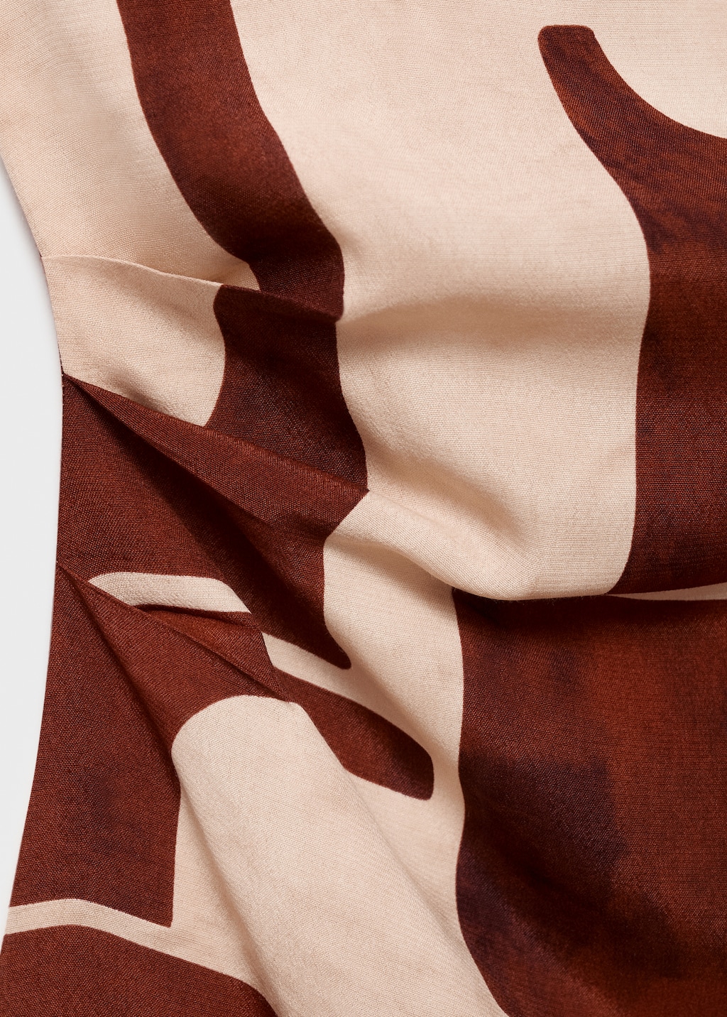 Draped neck printed dress