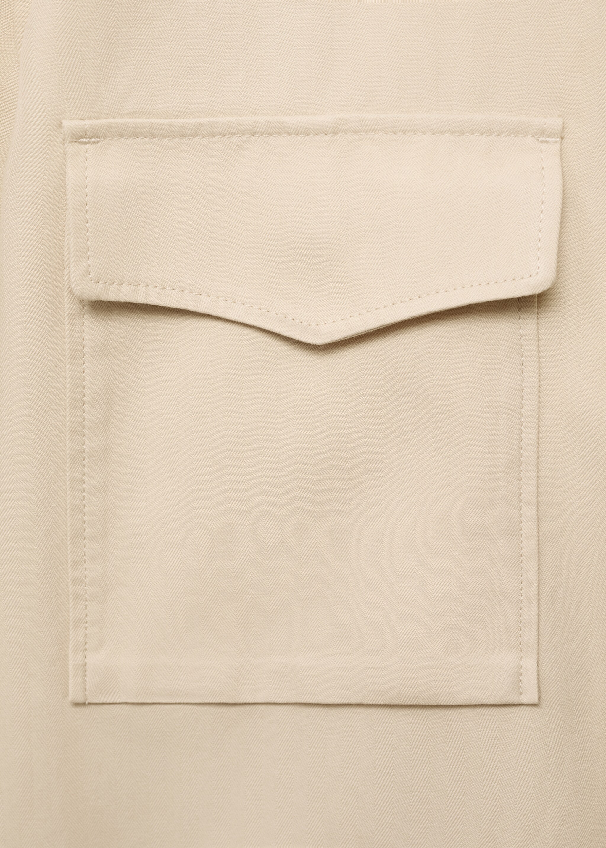 Straight cotton jacket with buttons - Details of the article 0, Beige. Ref: 17094403-00.