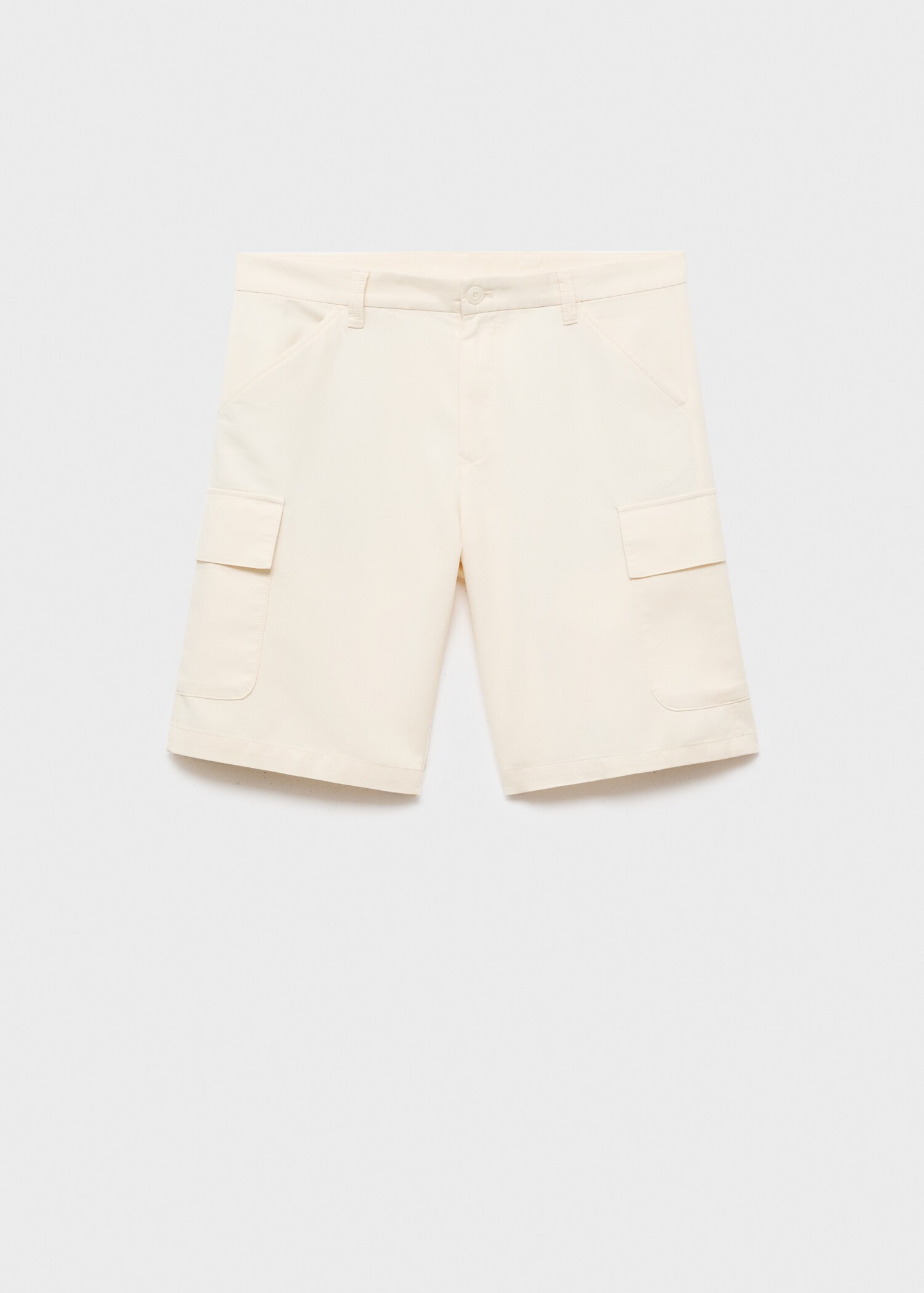 Cotton and lyocell cargo shorts - Article without model