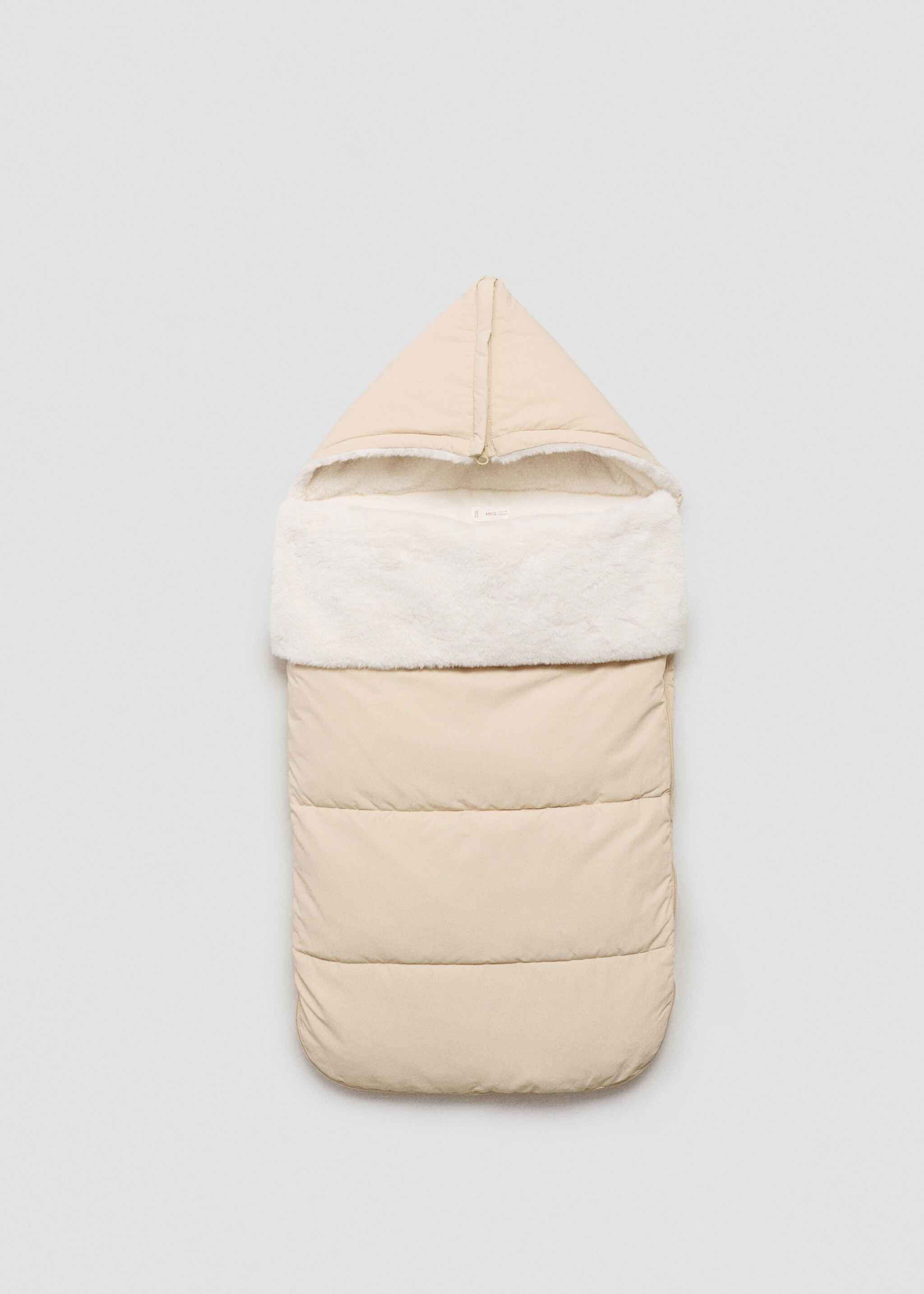 Walking coat with fur - Article without model, Beige. Ref: 17094405-00.