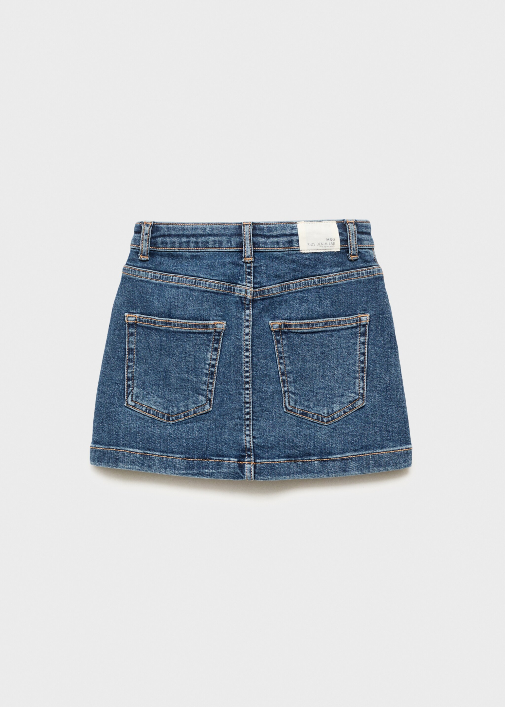 Denim cotton skirt - Reverse of the article