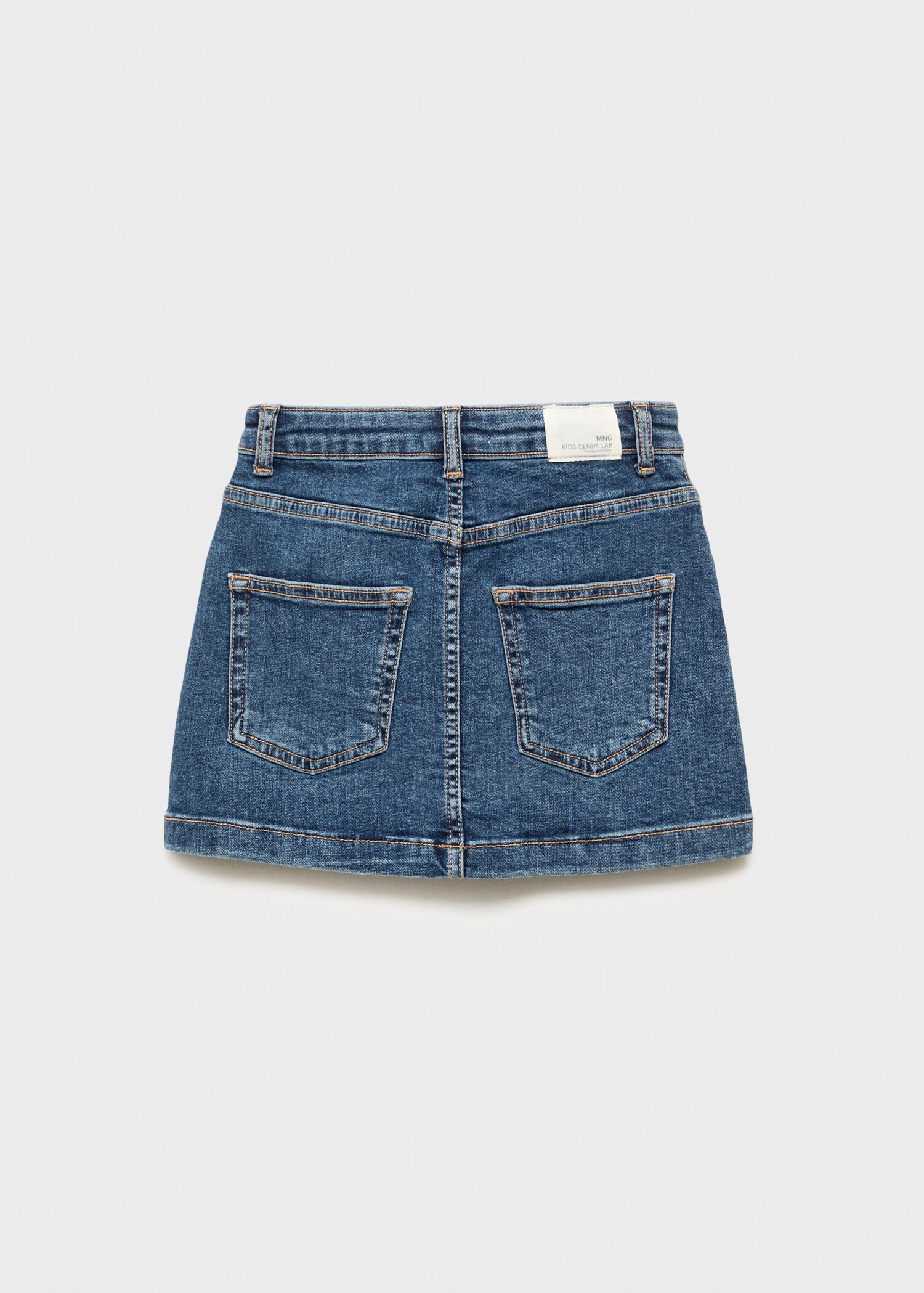 Denim cotton skirt - Reverse of the article