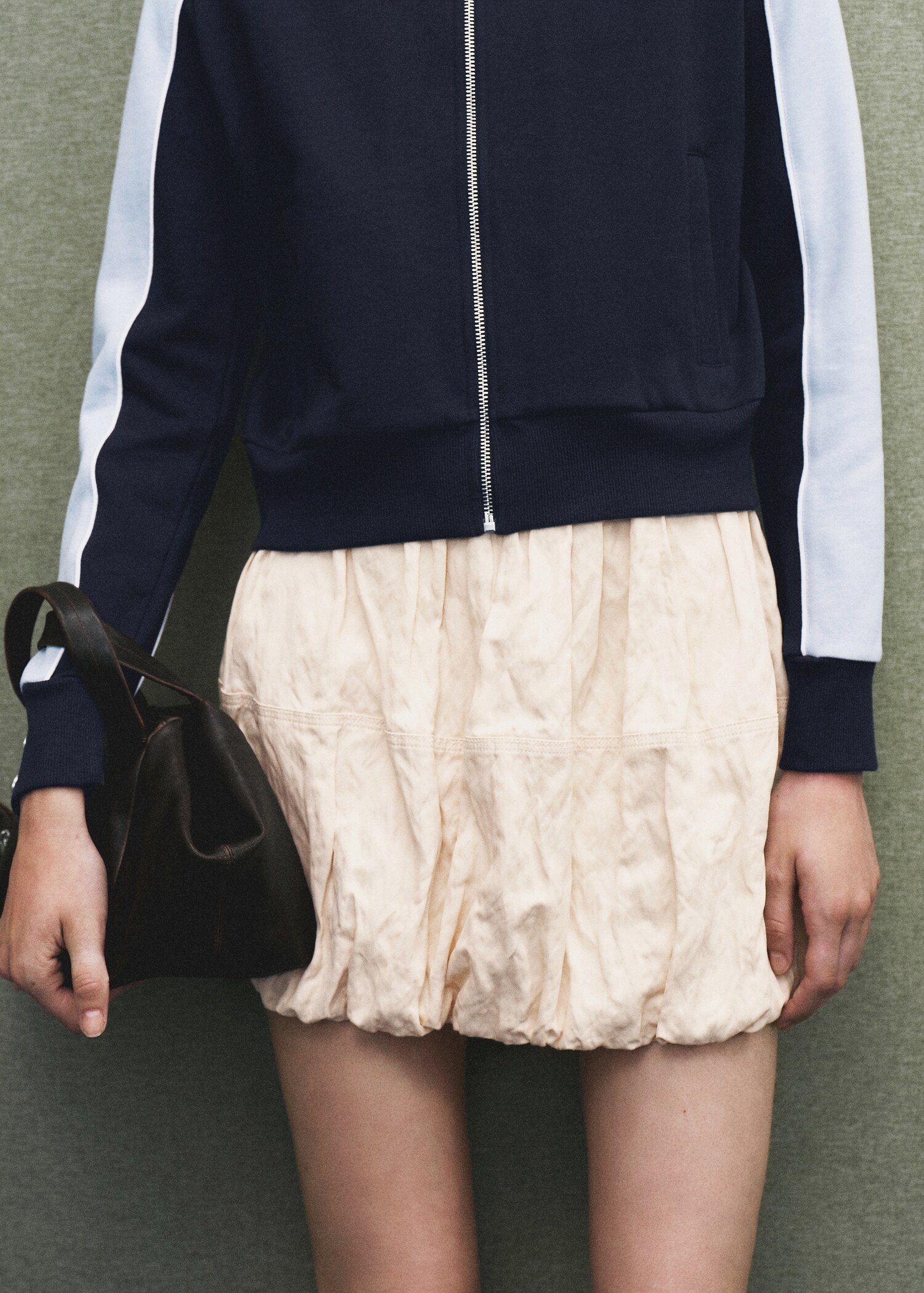 Wrinkled effect balloon skirt - Medium plane