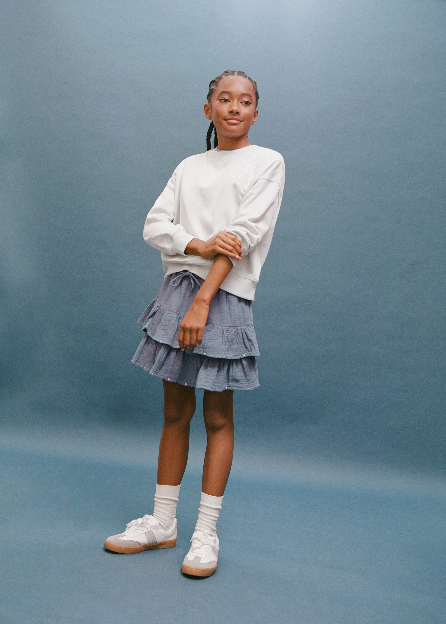 Jupe volant détail à paillettes Enfants MANGO Luxembourg