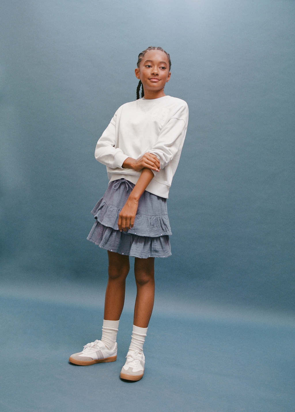 Ruffle skirt with sequin detail