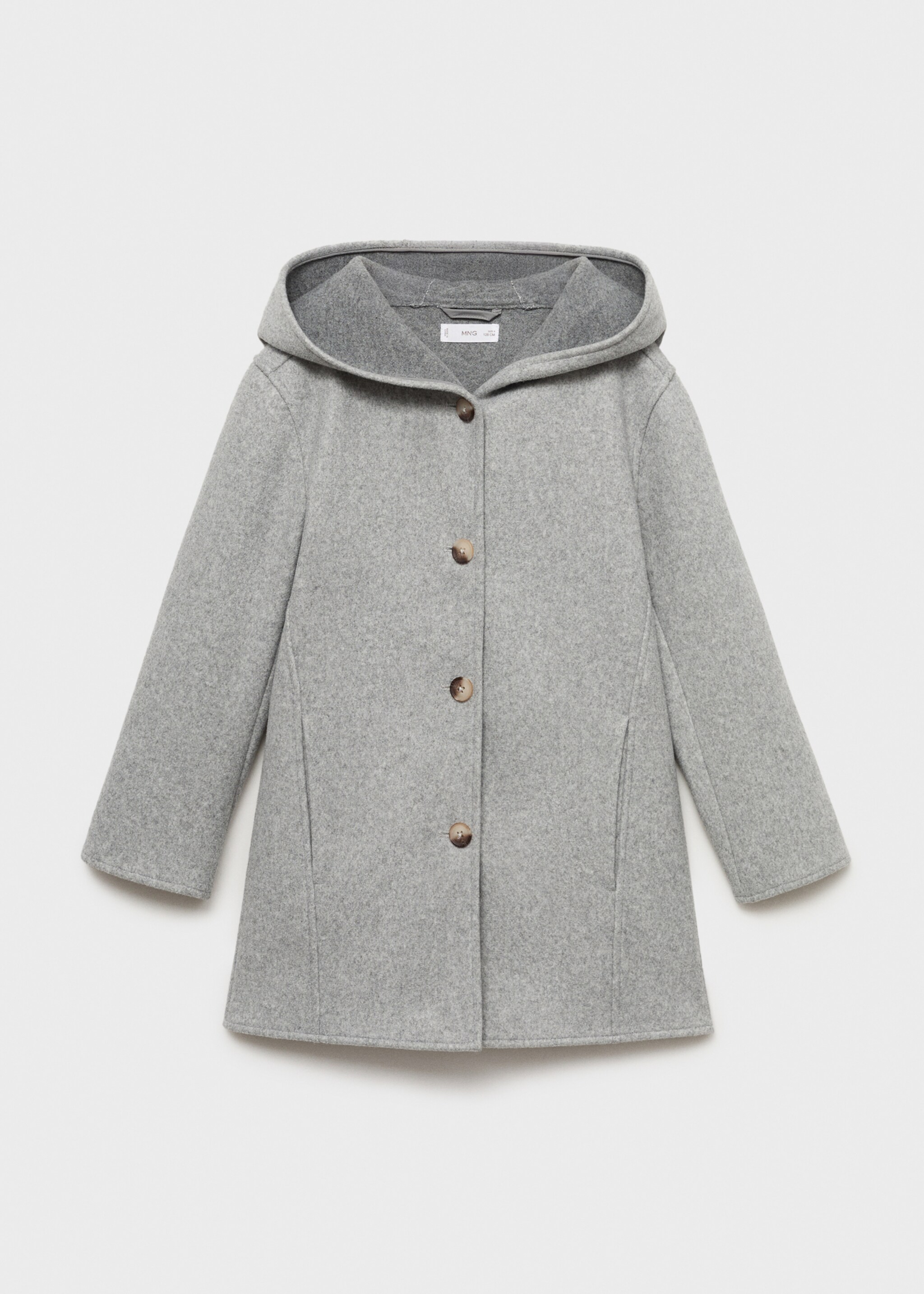 Manteau drap de laine poches - Article sans modèle, Gris. Ref: 17094411-00.