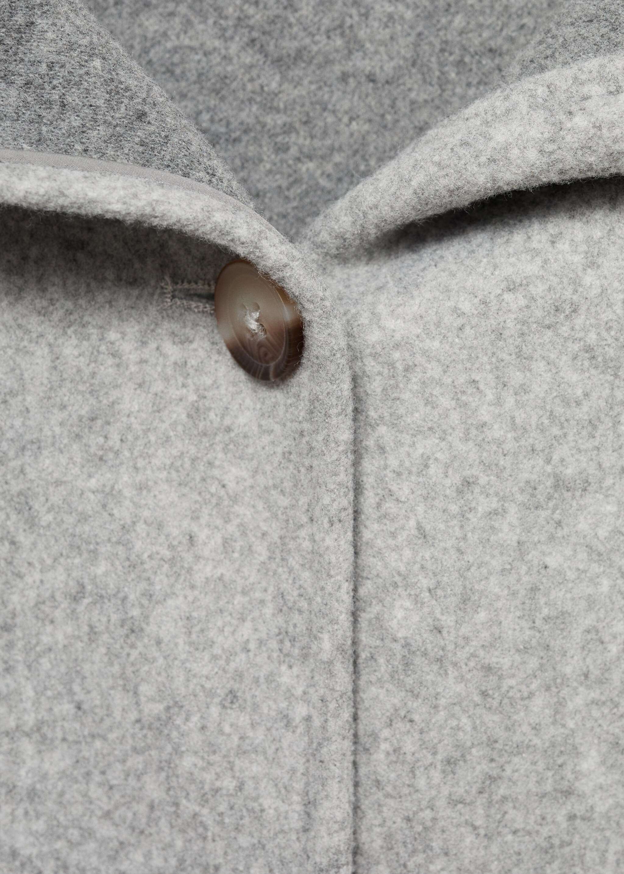 Manteau drap de laine poches - Détail de l'article 8, Gris. Ref: 17094411-00.