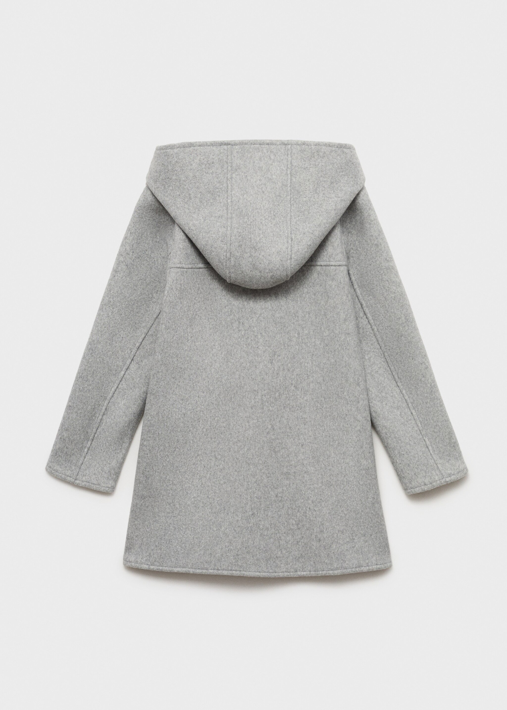 Manteau drap de laine poches - Verso de l’article, Gris. Ref: 17094411-00.