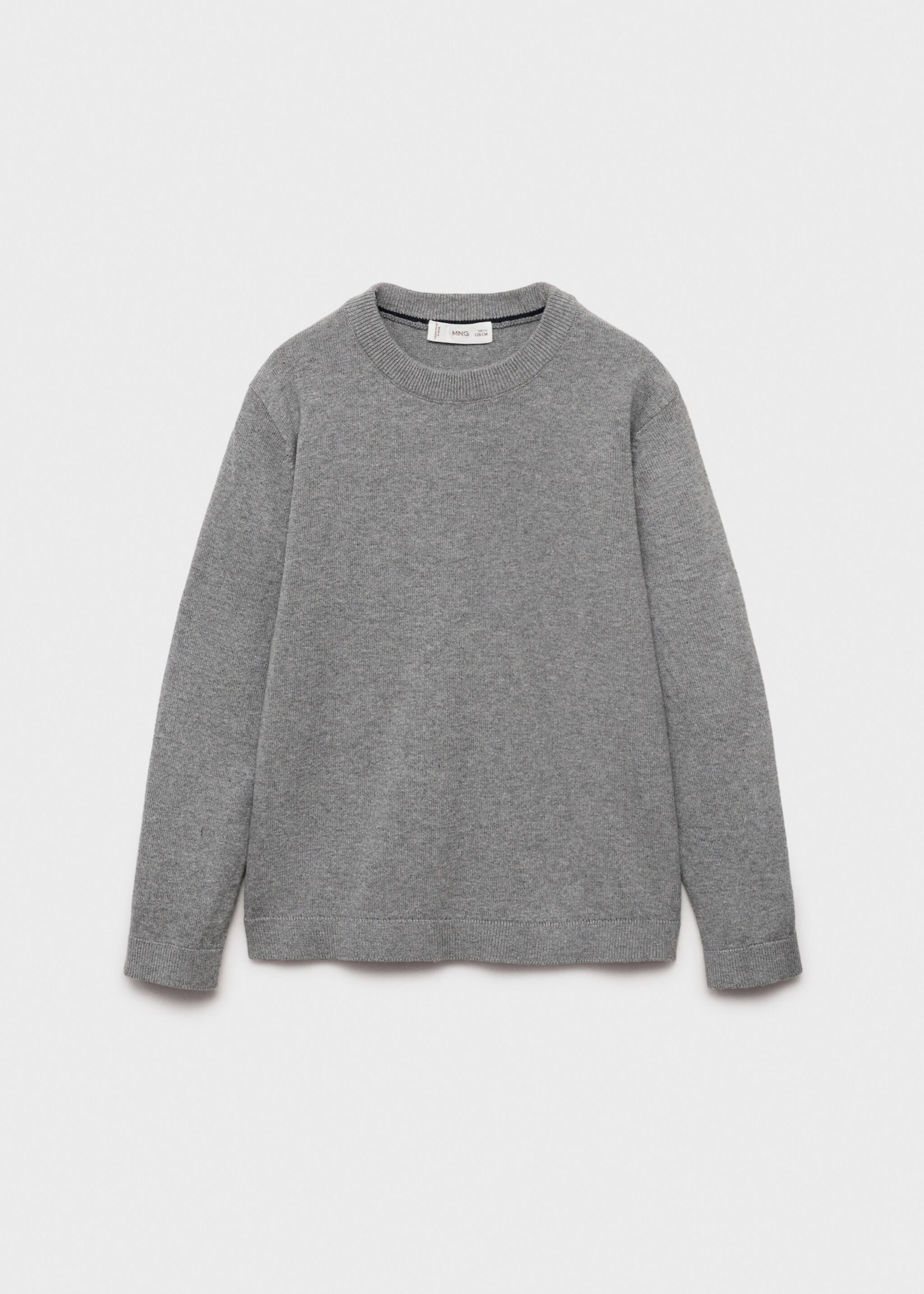 Essential cotton-blend sweater - Article without model, Medium Heather Grey. Ref: 17094412-00.