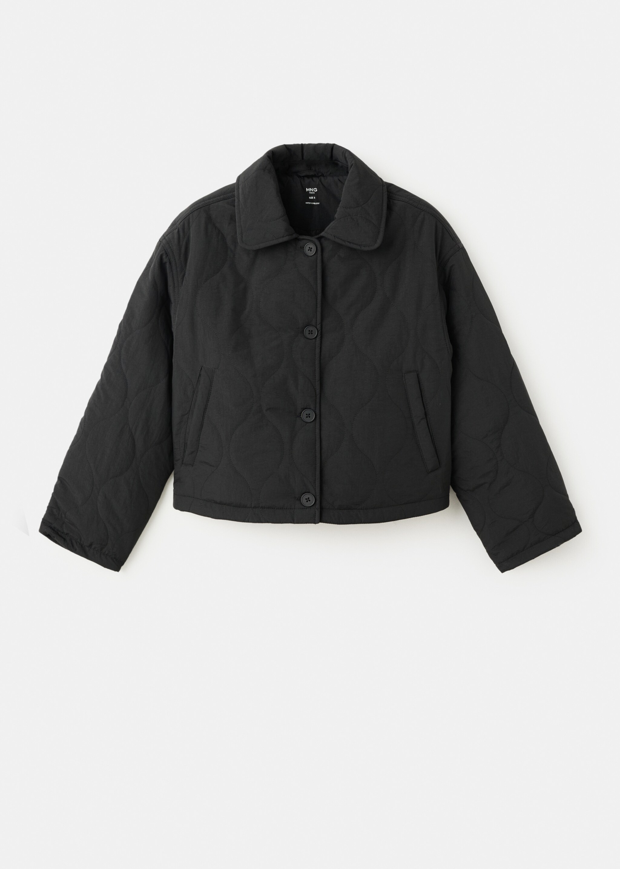 Parka acolchada botones - Article sense model, Negre. Ref: 17094413-00.